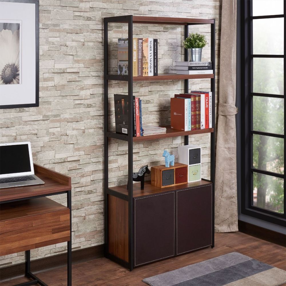 Sara - Bookshelf - Walnut & Sandy Black