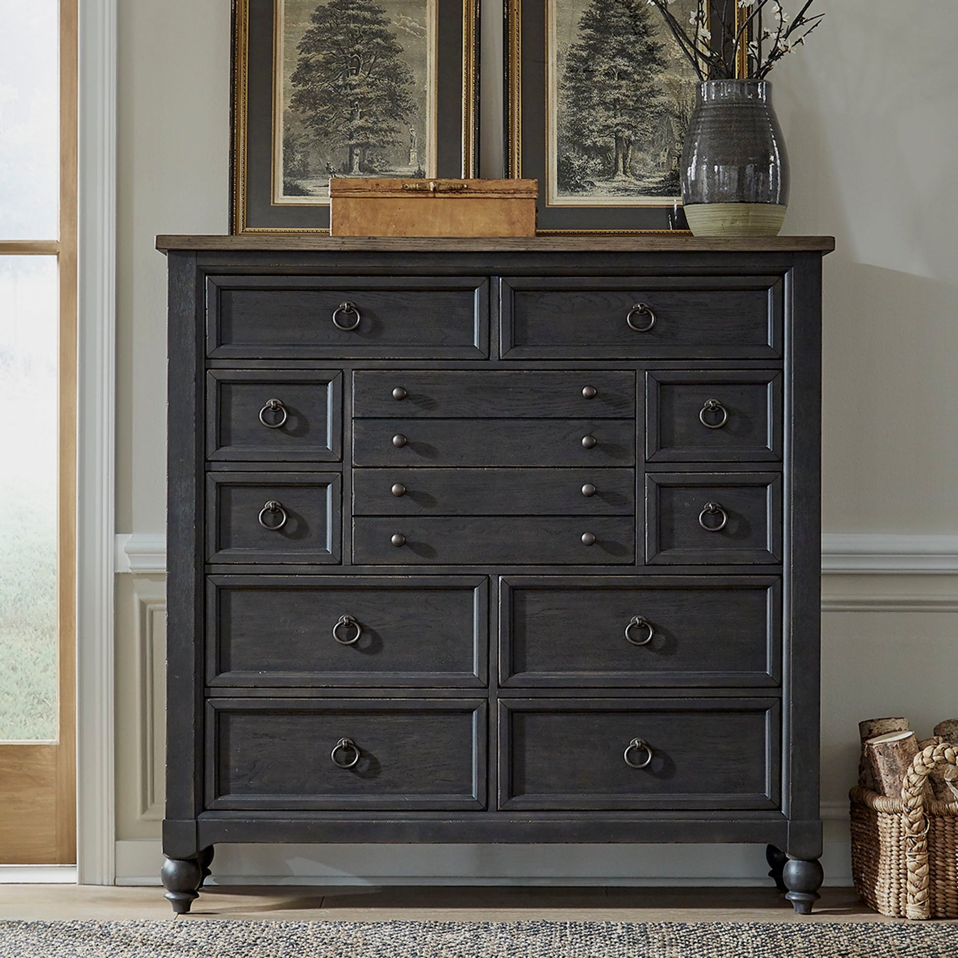 Liberty Furniture Americana Farmhouse - 12 Drawer Chesser | Meri Furniture