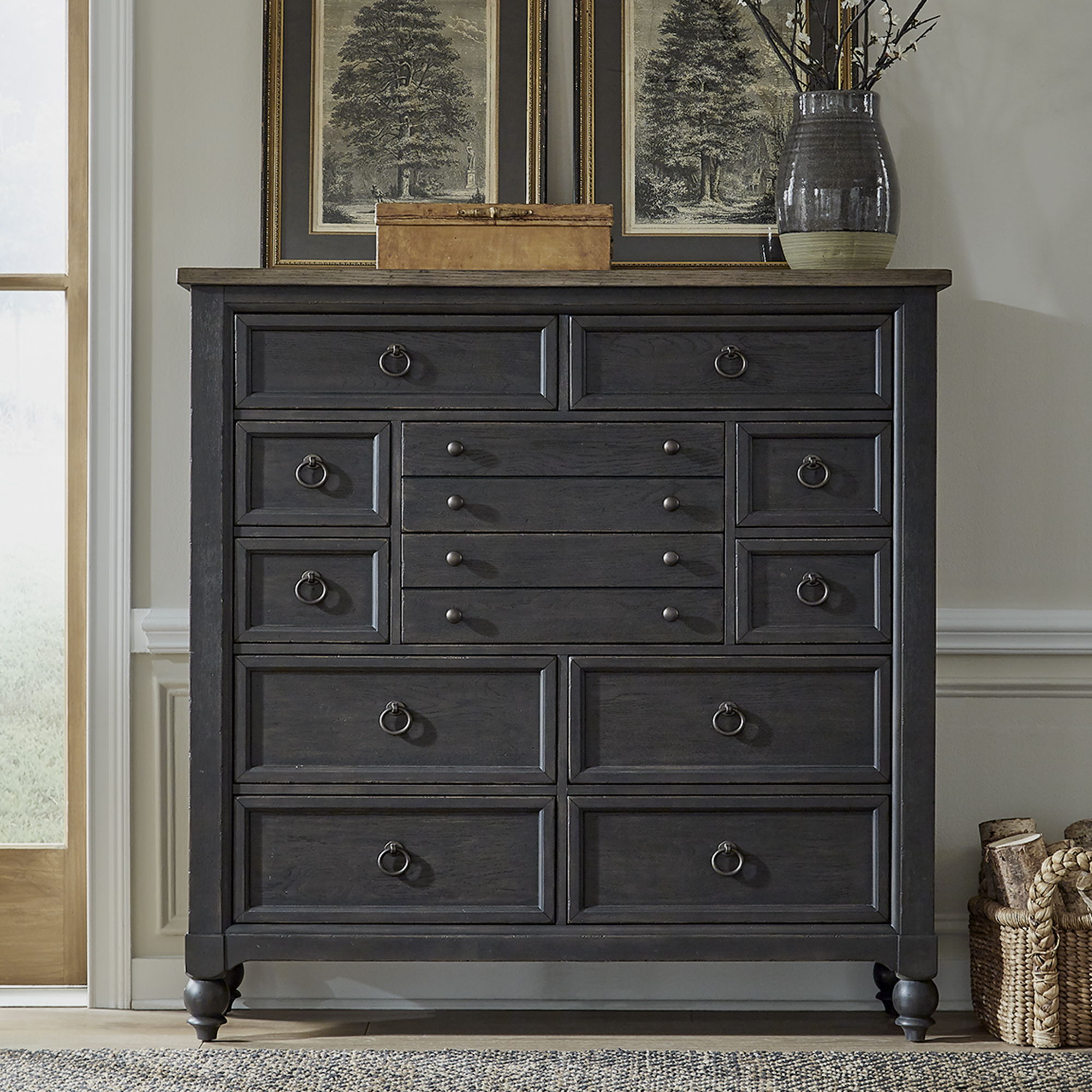Liberty Furniture Americana Farmhouse - 12 Drawer Chesser | Meri Furniture