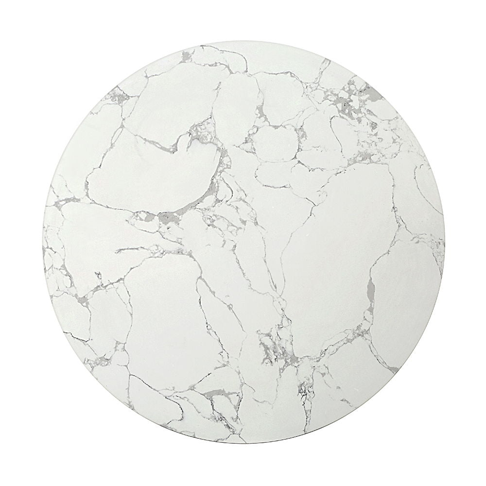 ACME Clayten - Coffee Table - White Natural Marble Top & Espreeso Finish | Meri Furniture