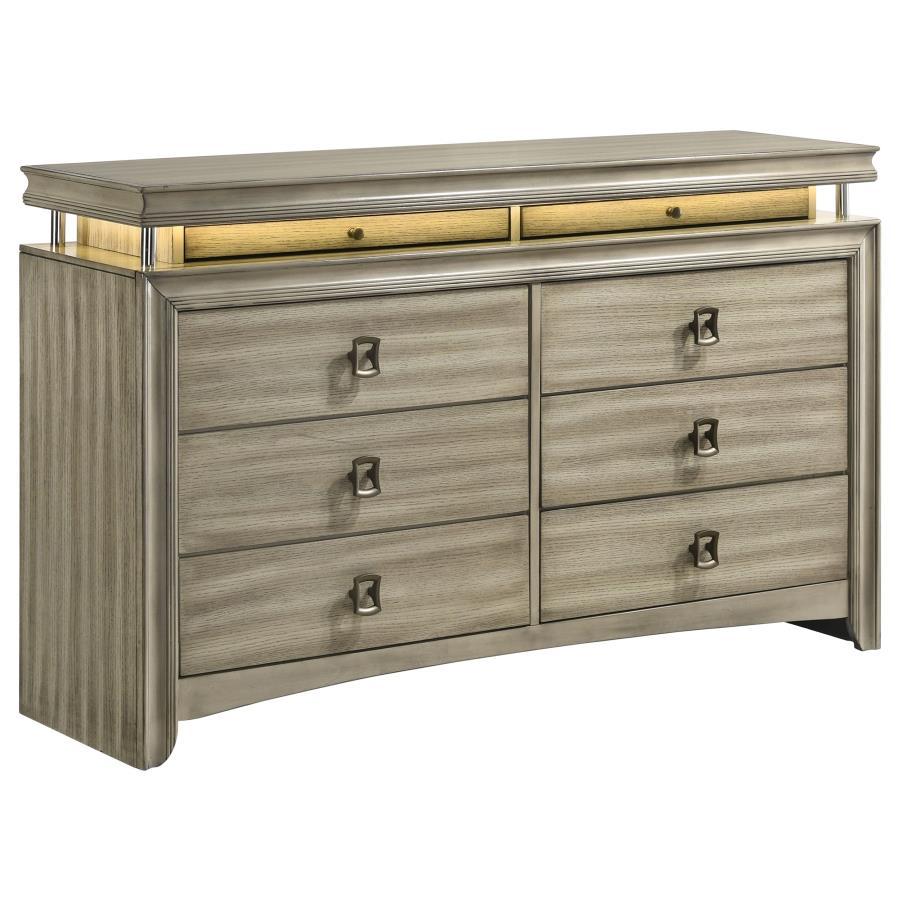 Coaster Fine Furniture Giselle - 8-Drawer Dresser - Rustic Beige | Meri Furniture