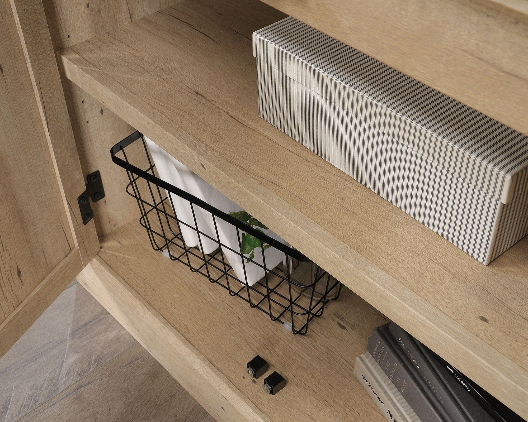 2-Door Library Cabinet with Prime Oak Finish