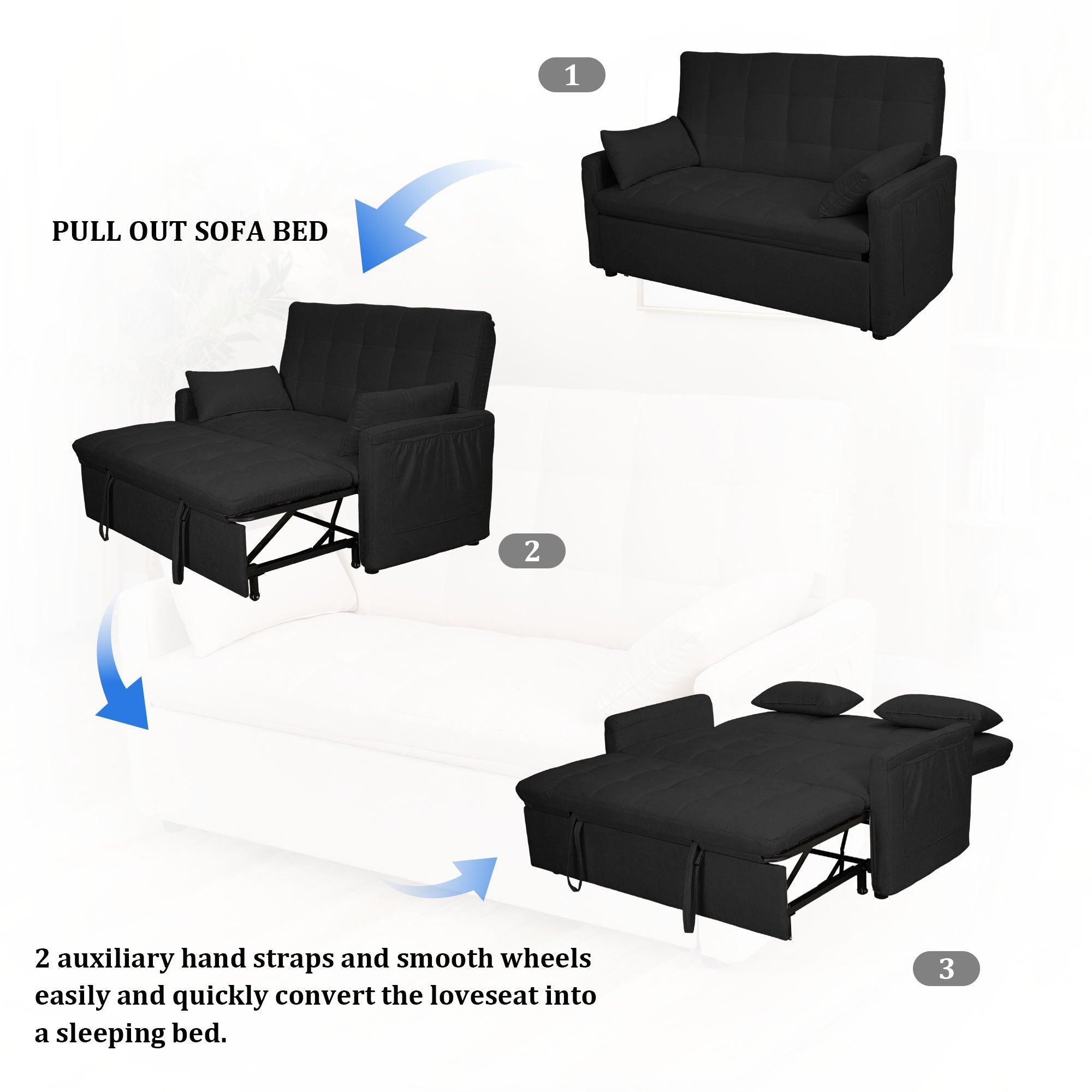 Balus - Sofa Bed Combination With Storage Pockets