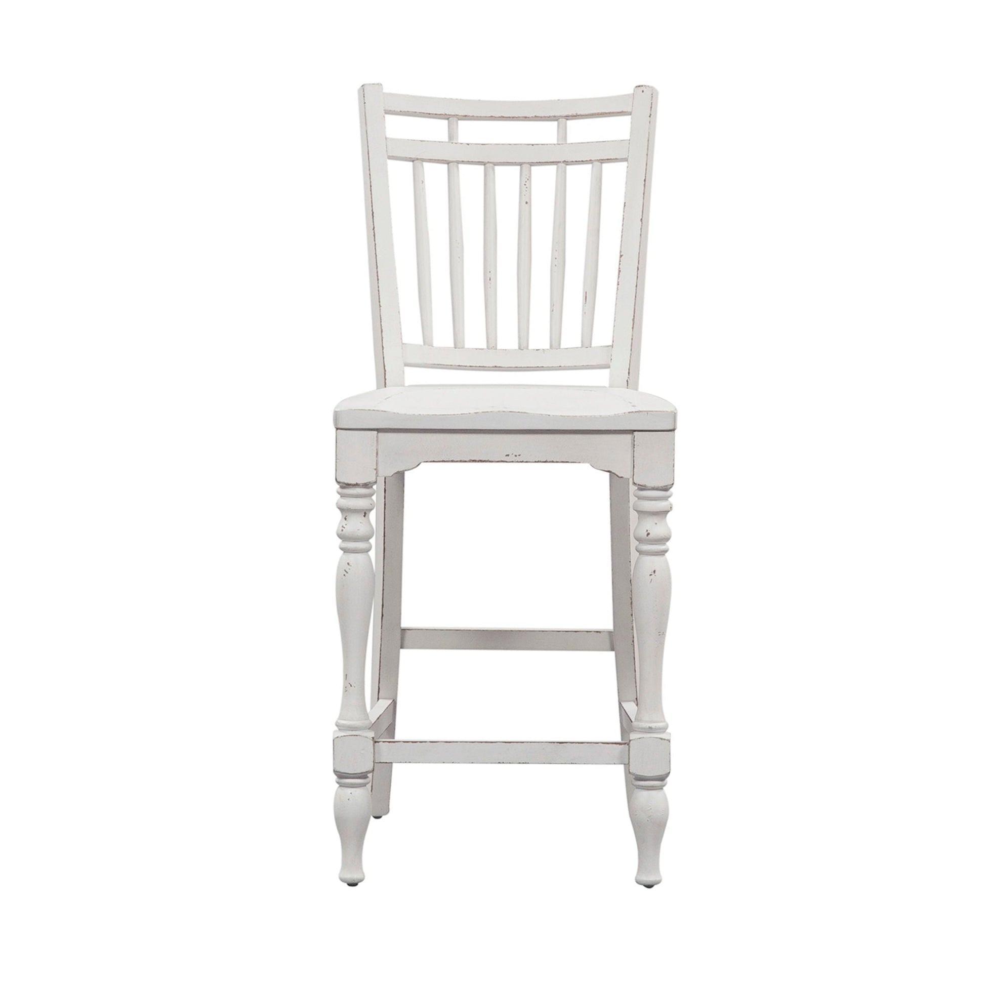 Liberty Furniture Magnolia Manor - Spindle Back Counter Chair - White | Meri Furniture