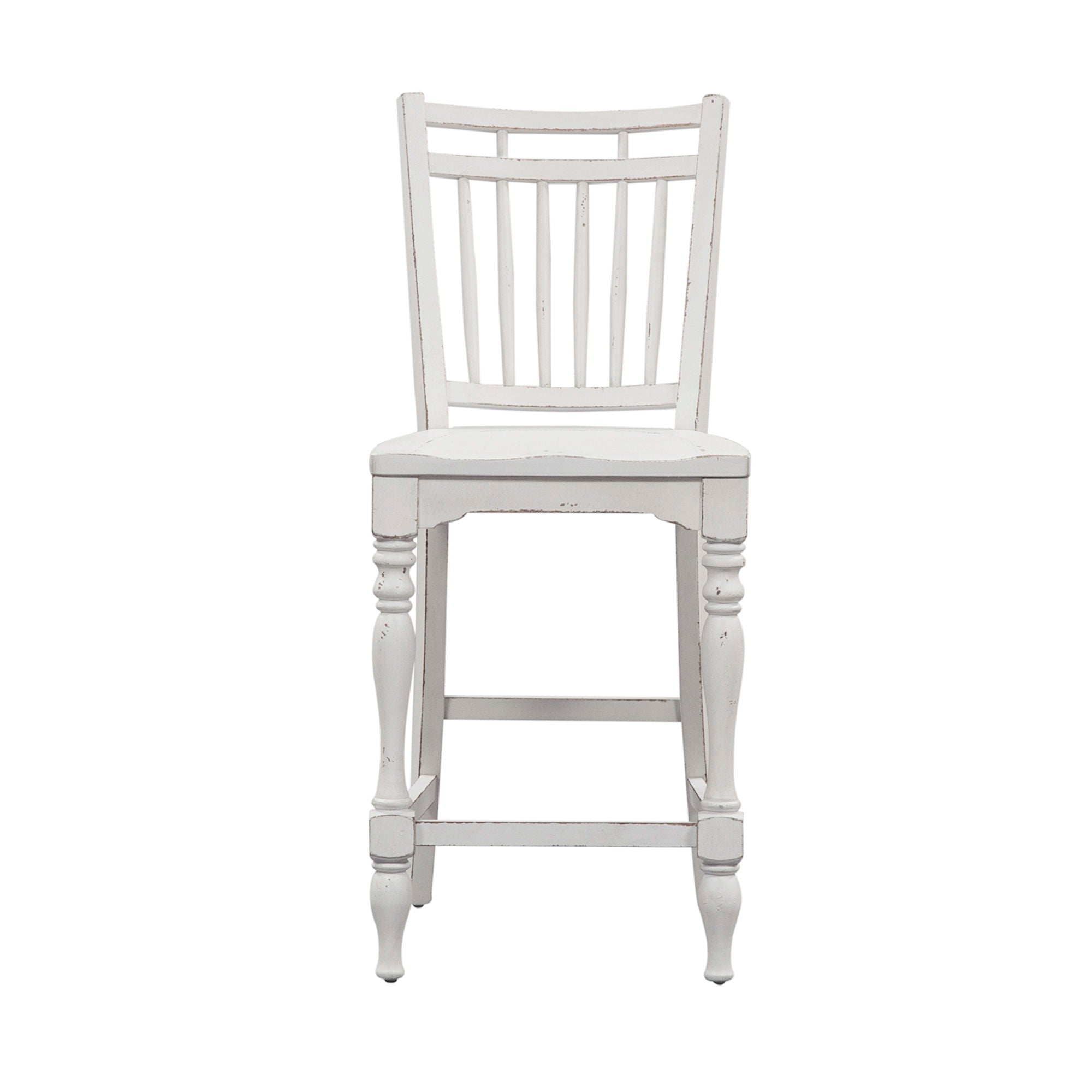 Liberty Furniture Magnolia Manor - Spindle Back Counter Chair - White | Meri Furniture