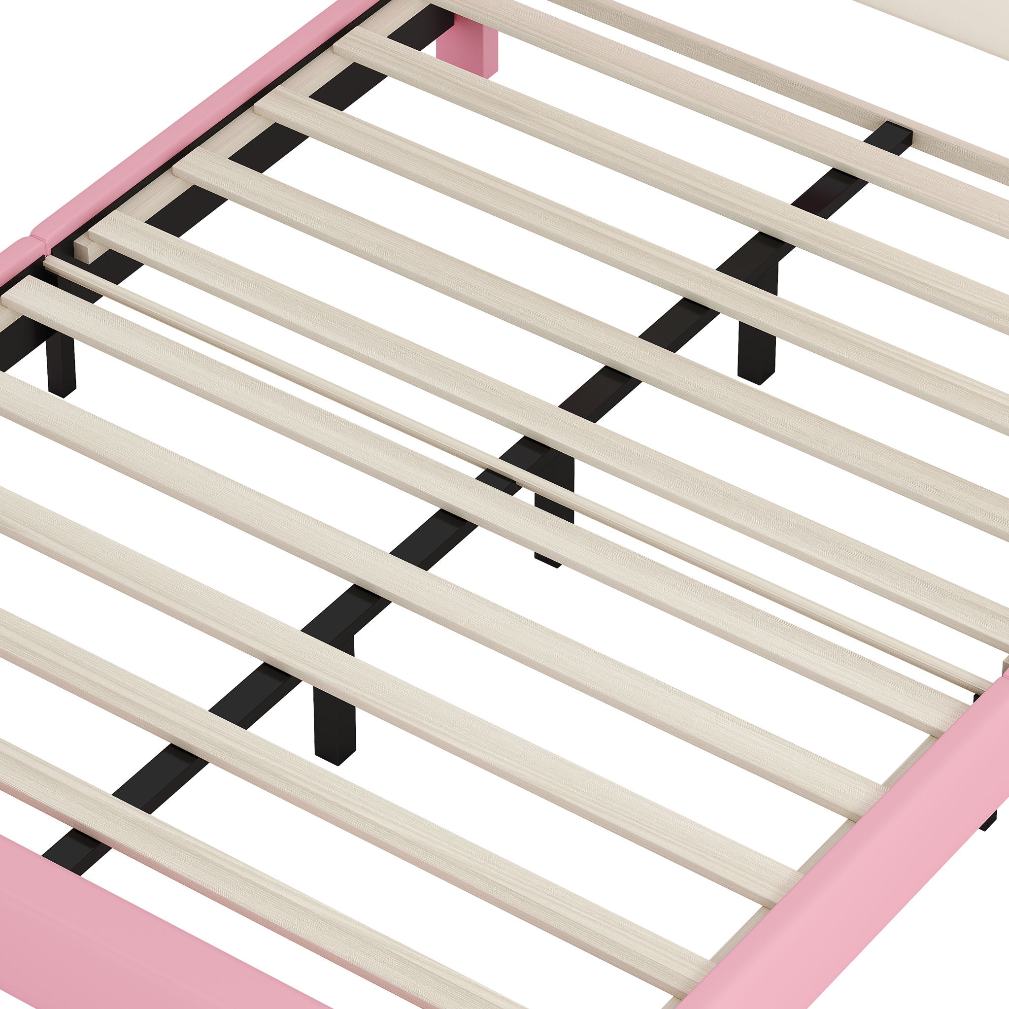 Upholstered Princess Platform Bed With Crown Headboard