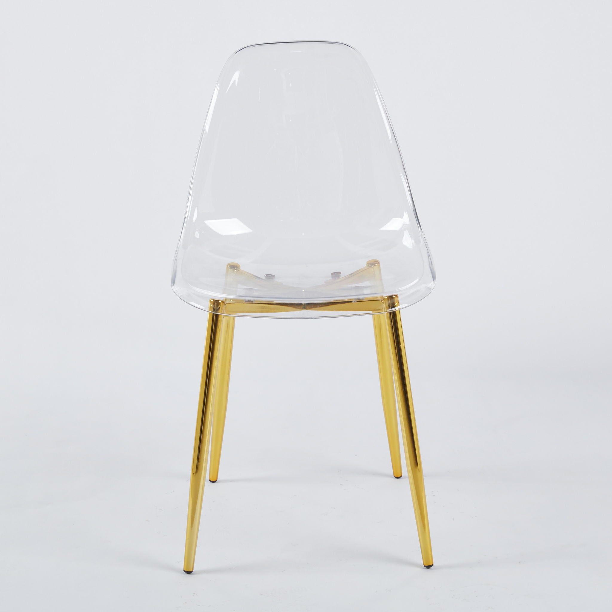 Transparent Plastic Seat Dining Chair (Set of 4)