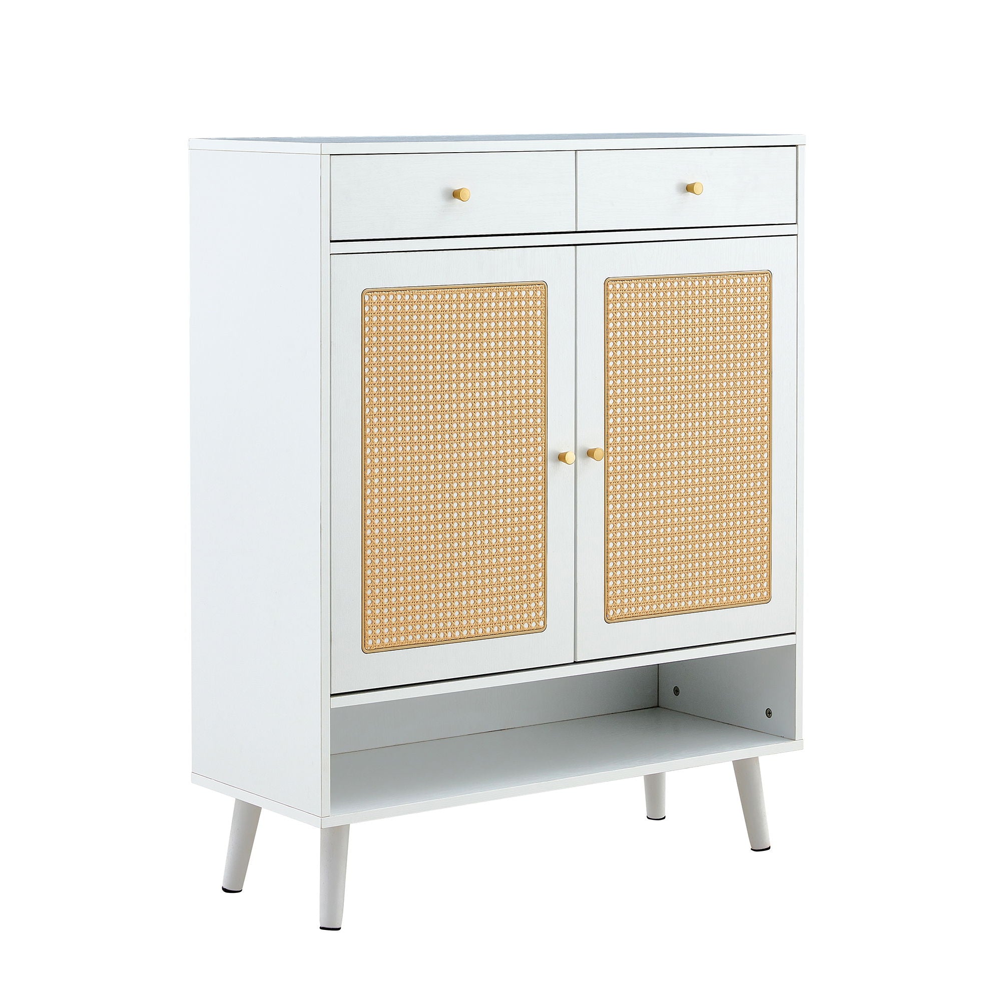 Modern Minimalist Rattan Shoe Cabinet, Elegant Storage Solution