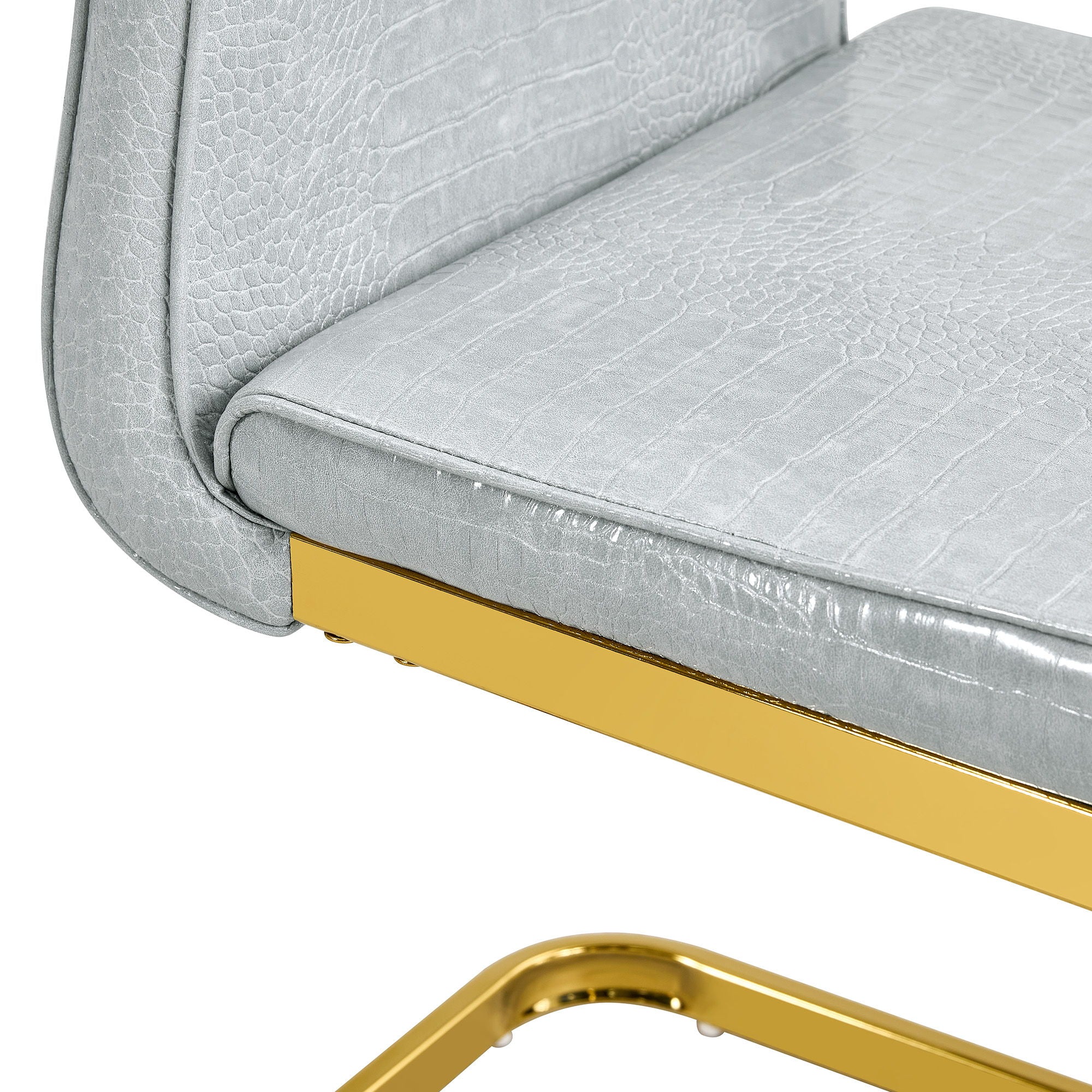 Elegant Design Alligator Skin Upholstered Dining Chairs