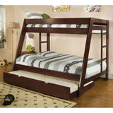 Arizona - Twin Over Full Bunk Bed - Dark Walnut