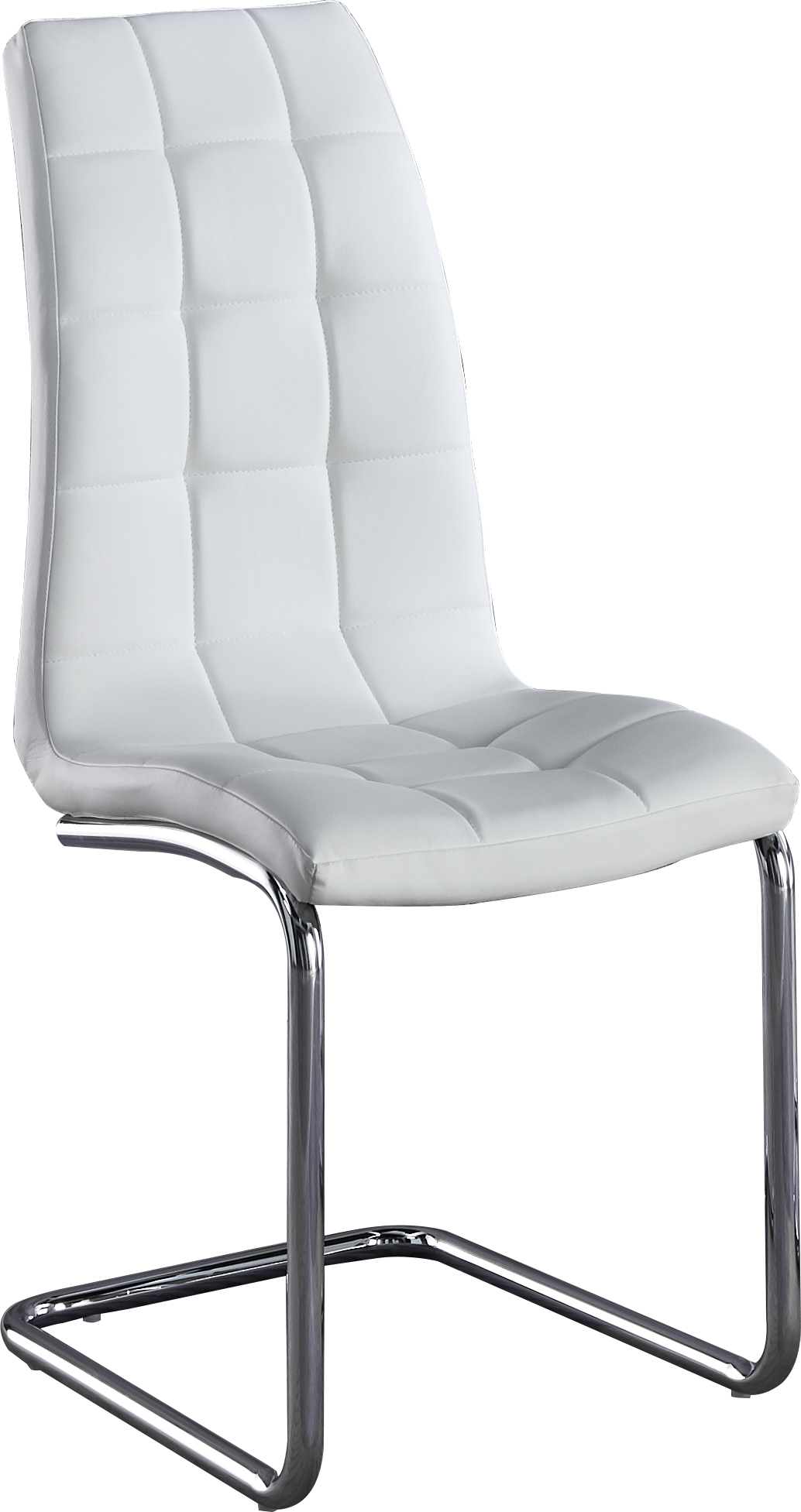 Modern Leatherette Dining Chair Set of 6 with Silver Metal Legs