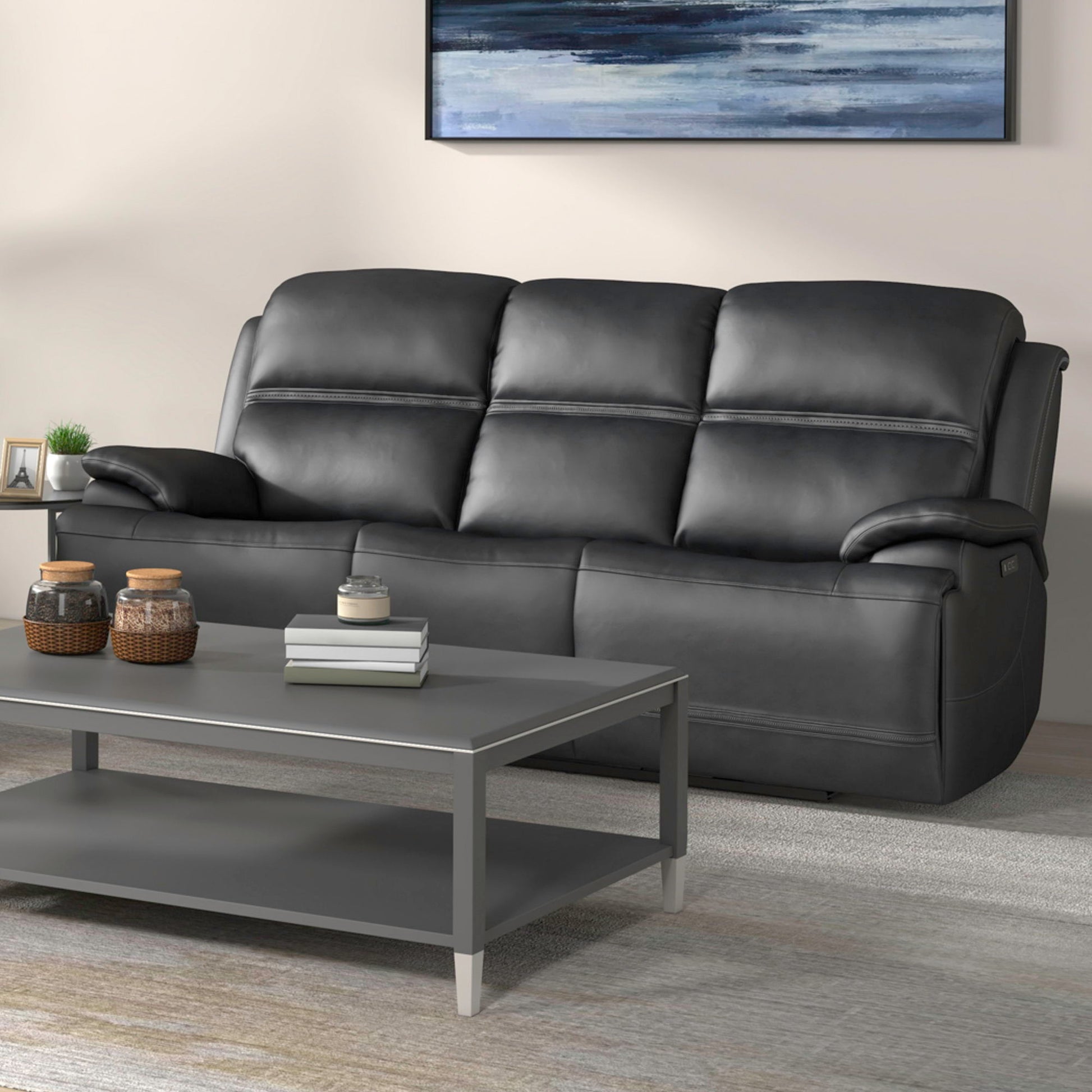 Liberty Furniture Bentley - Sofa P2 & ZG - Graphite | Meri Furniture