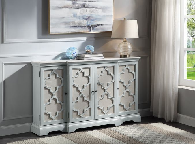 ACME Adelle - Console Table - Pearl Silver | Meri Furniture
