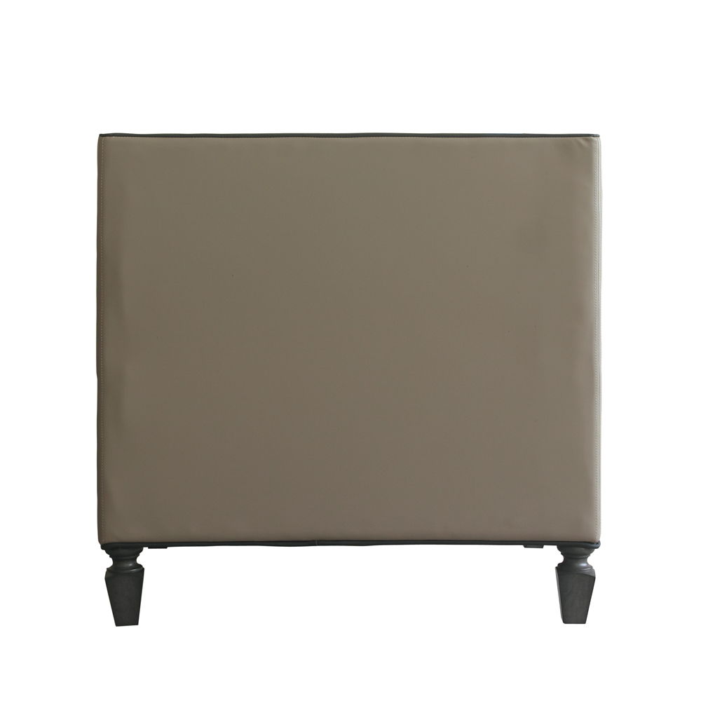 House Beatrice - Chair With Pillow - Tan Synthetic Leather , Black Synthetic Leather & Charcoal