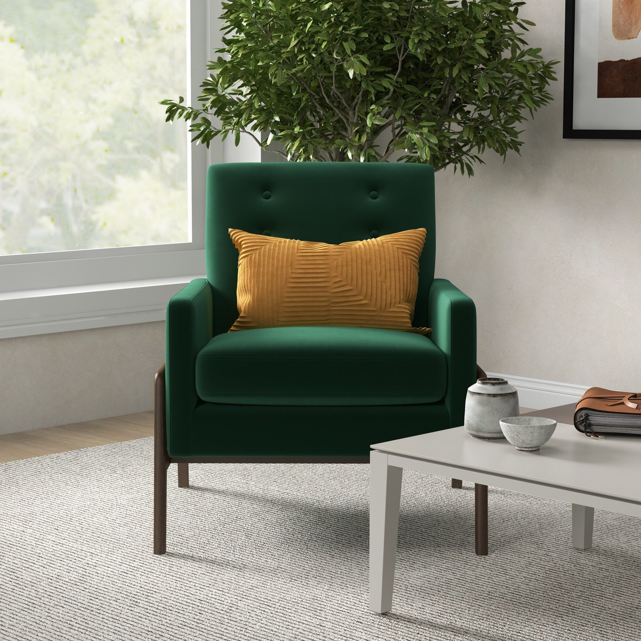 Cole - Solid Wood Lounge Chair