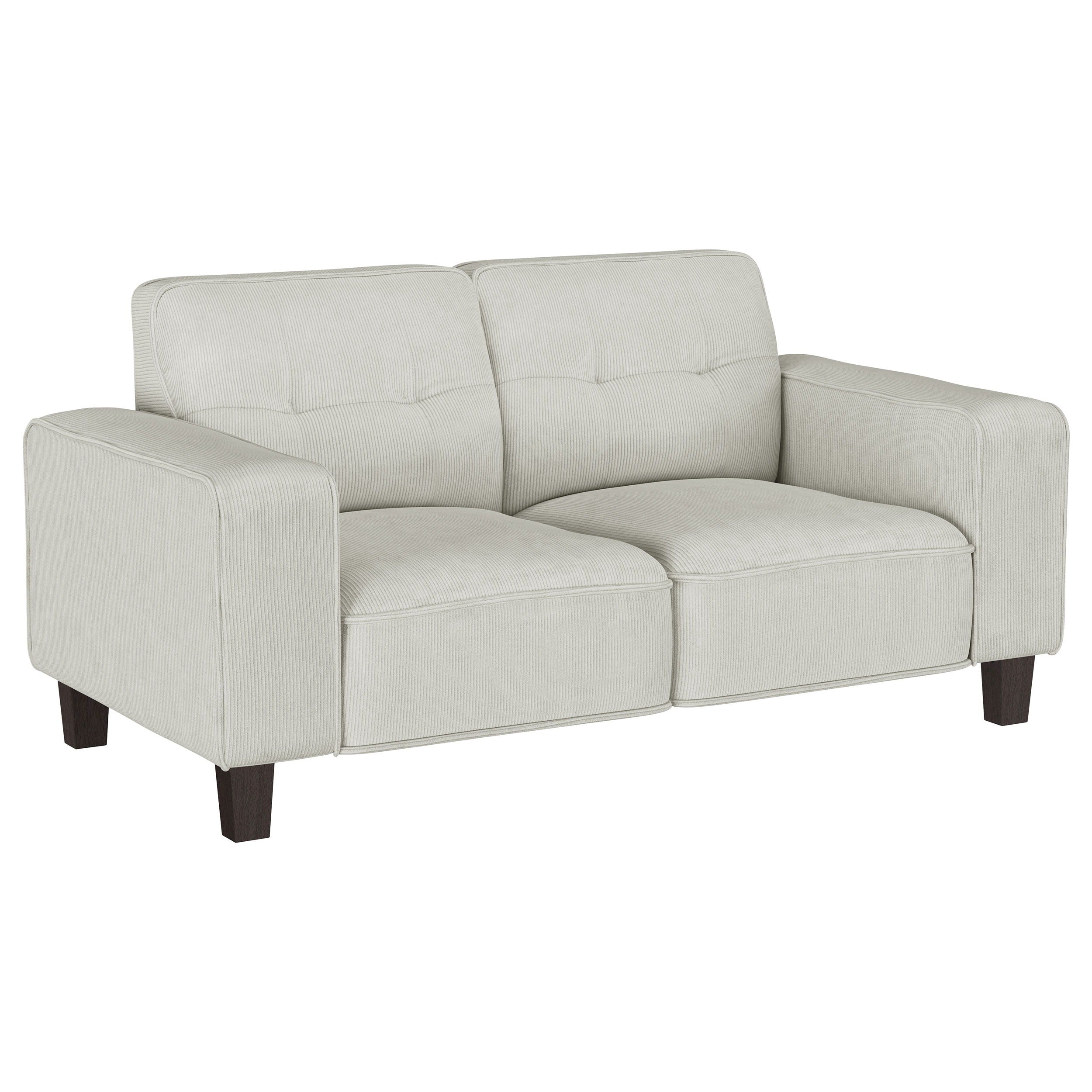 Coaster Fine Furniture Deerhurst - Upholstered Track Arm Tufted Loveseat - Greige | Meri Furniture