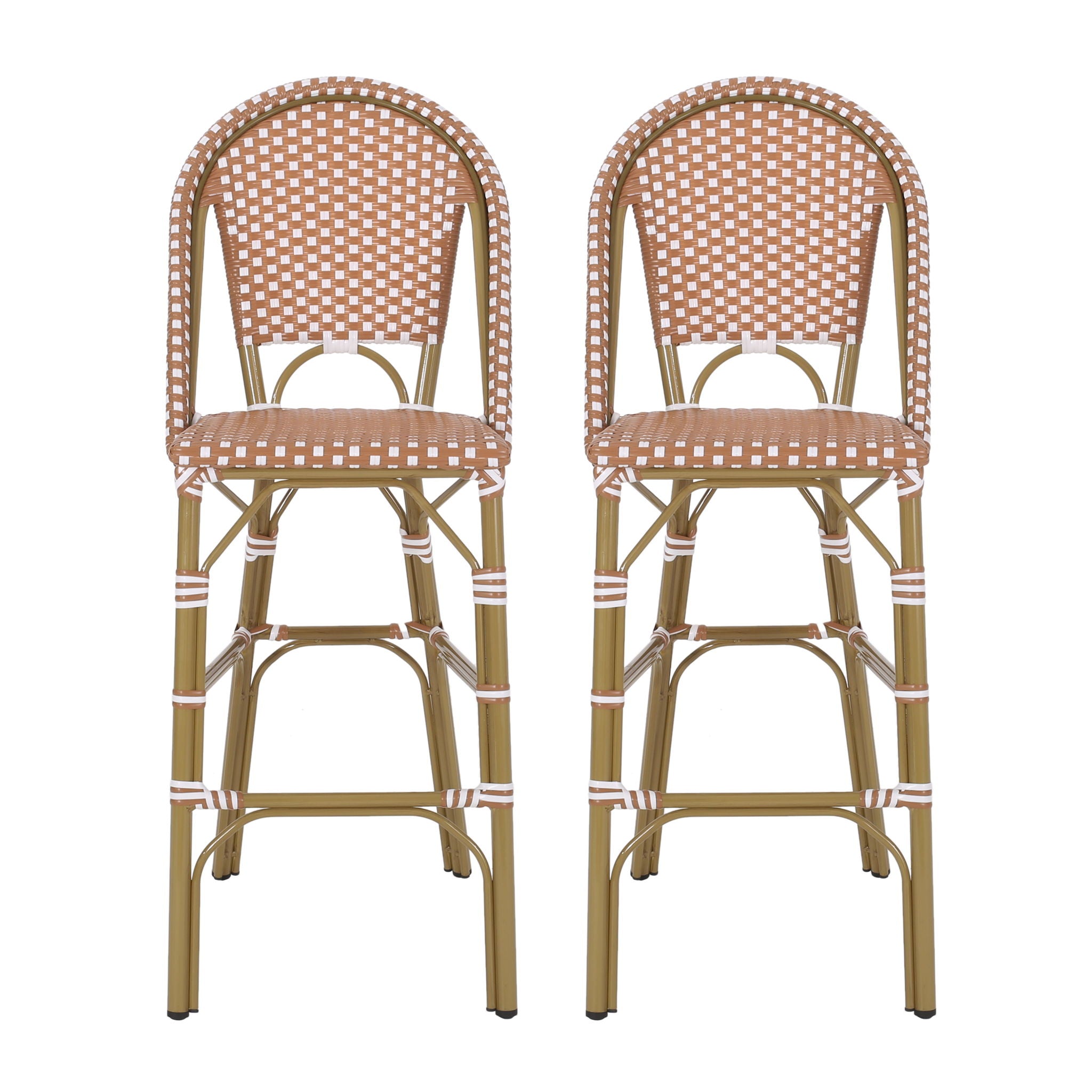 Outdoor Pe Rattan French Barstool Set