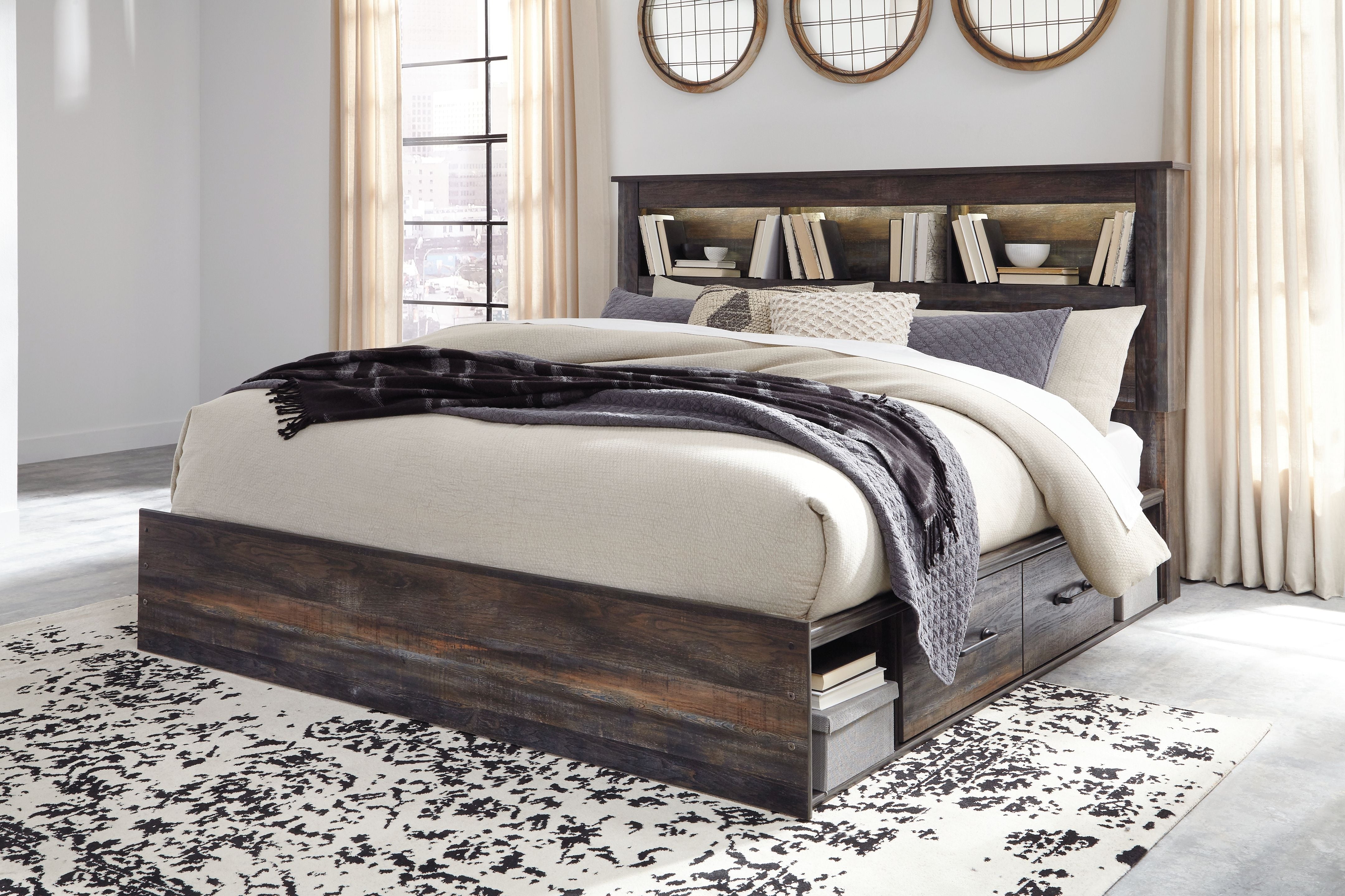Signature Design by Ashley® Drystan - Panel Bookcase Bed | Meri Furniture