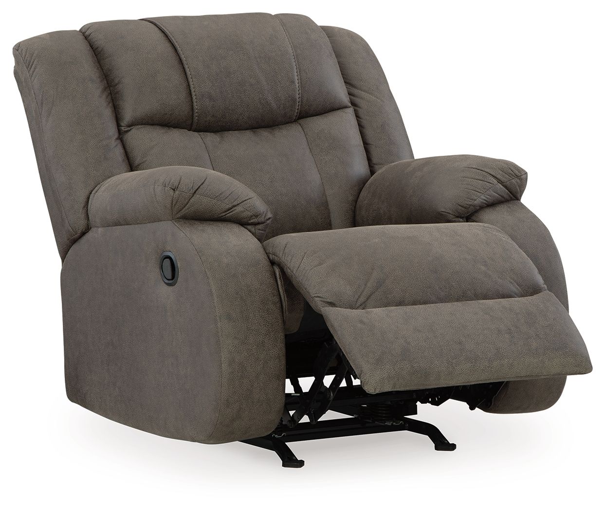 Signature Design by Ashley® First Base - Gunmetal - Rocker Recliner | Meri Furniture