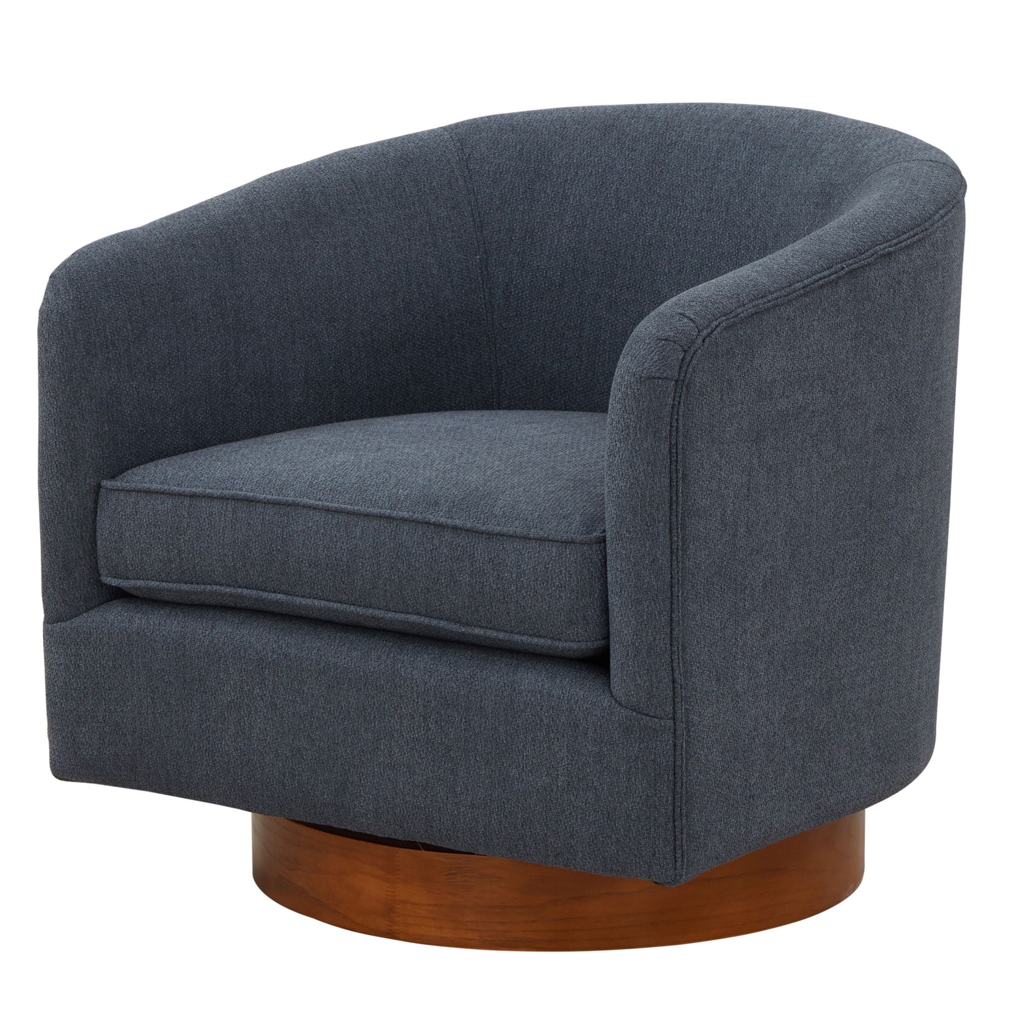 Miramar - Swivel Barrel Chair With Wooden Base