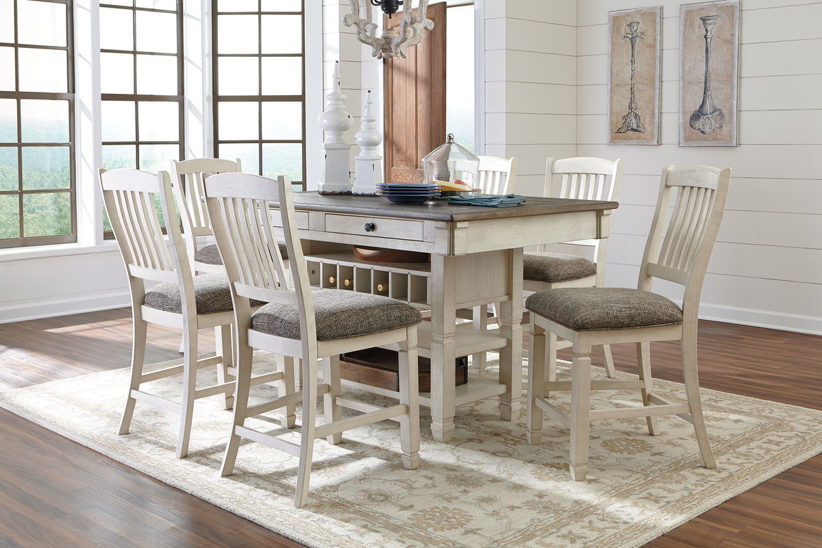 Signature Design by Ashley® Bolanburg - Rectangular Counter Table Set | Meri Furniture