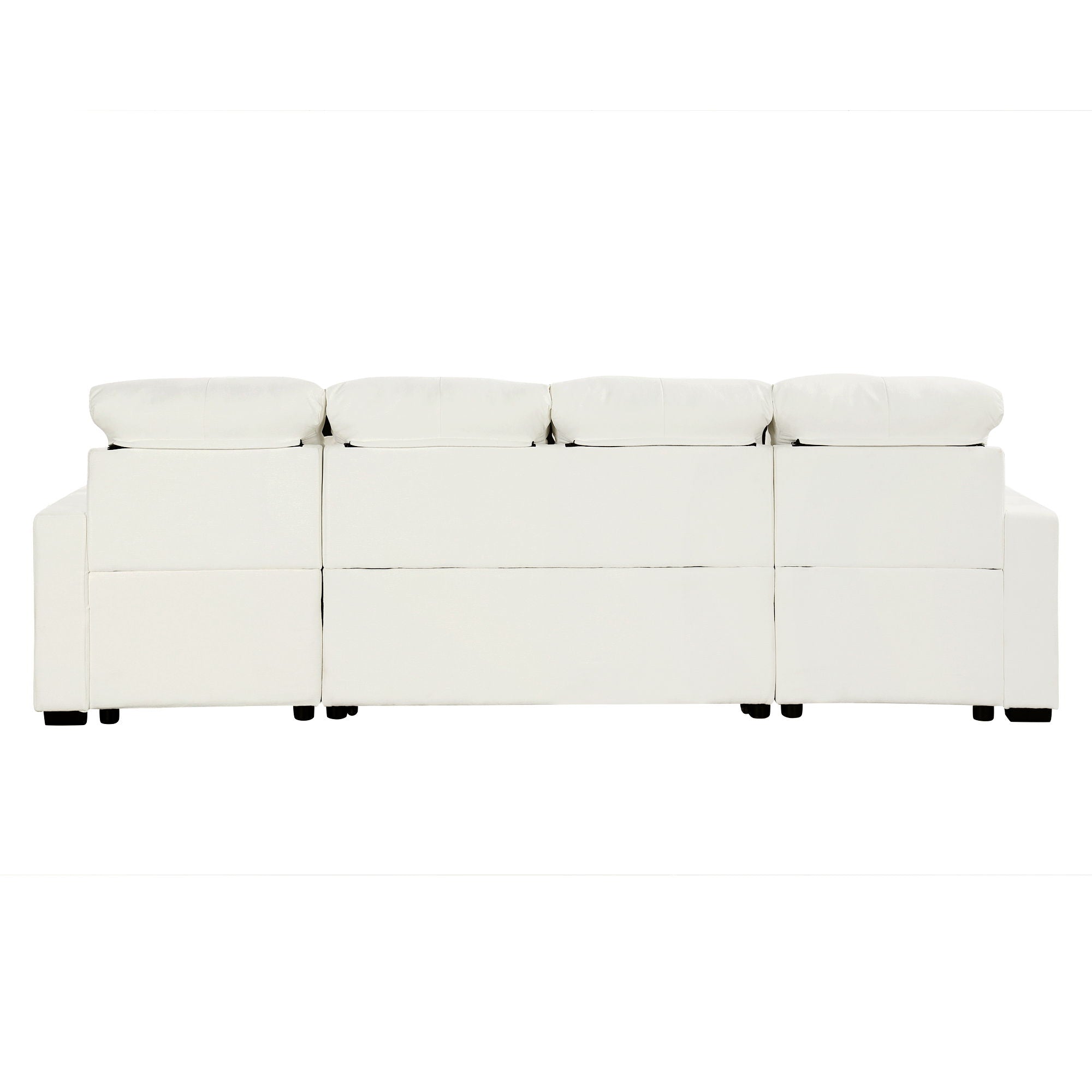 Oversized U-Shaped Versatile Sectional, Pull-Out Sofa Bed With Double Storage Chaise Lounges And 2 USB Ports For Living Room