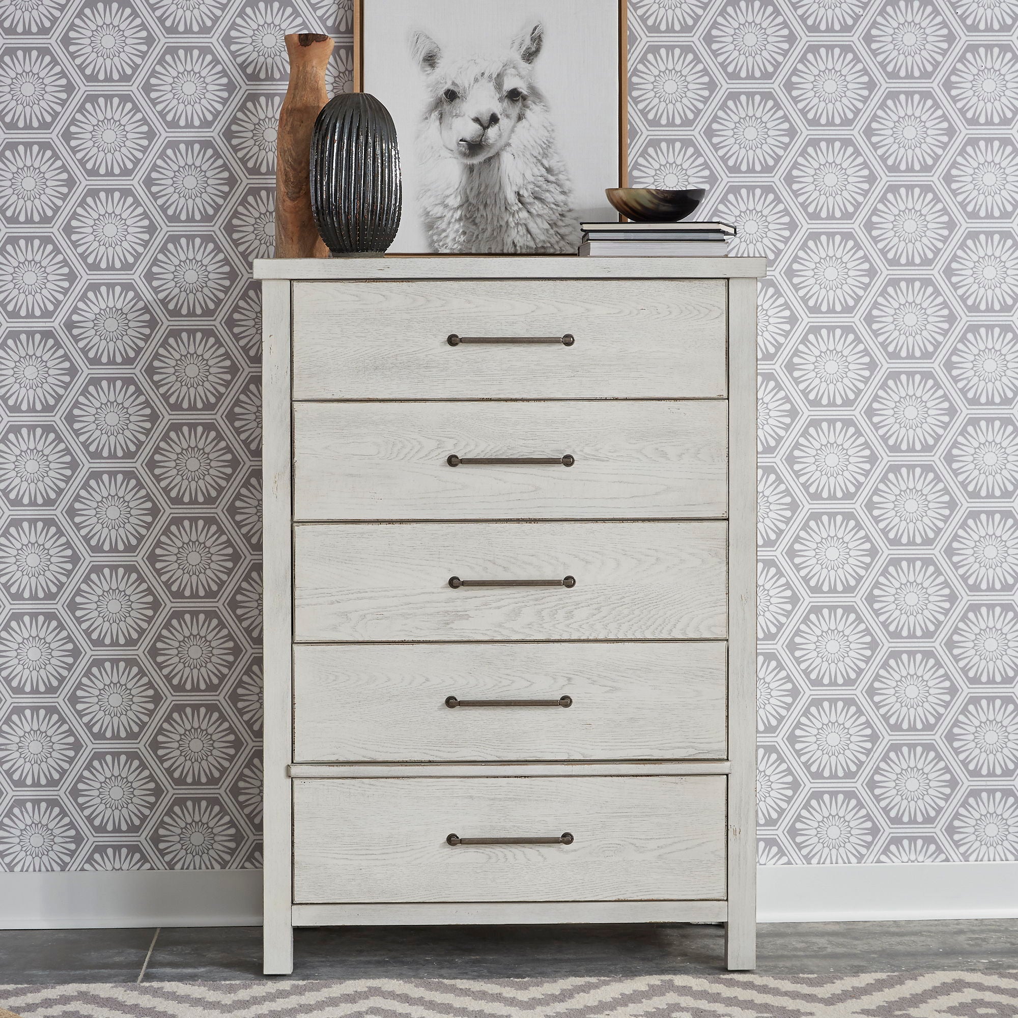 Liberty Furniture Modern Farmhouse - 5 Drawer Chest | Meri Furniture