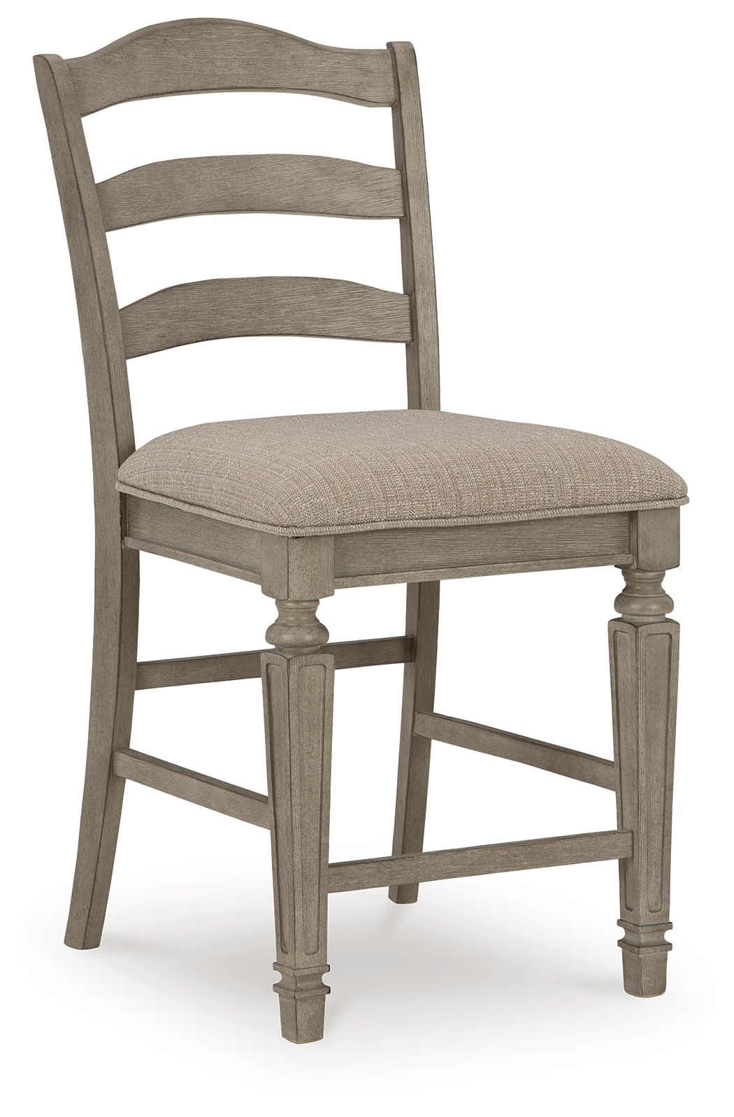 Signature Design by Ashley® Lodenbay - Antique Gray - Upholstered Barstool (Set of 2) | Meri Furniture
