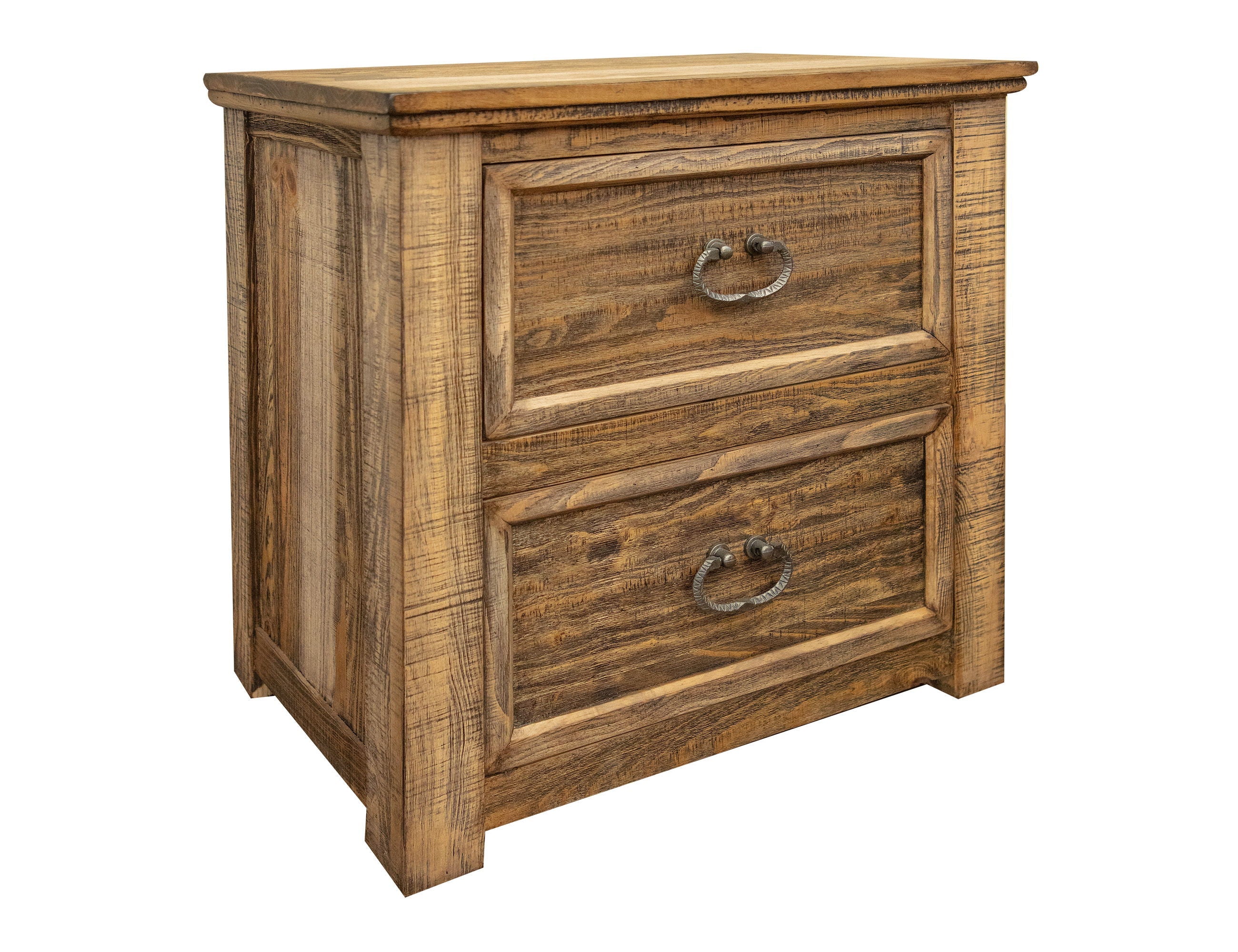 International Furniture Direct Montana - Nightstand - Two Tone Light Brown | Meri Furniture