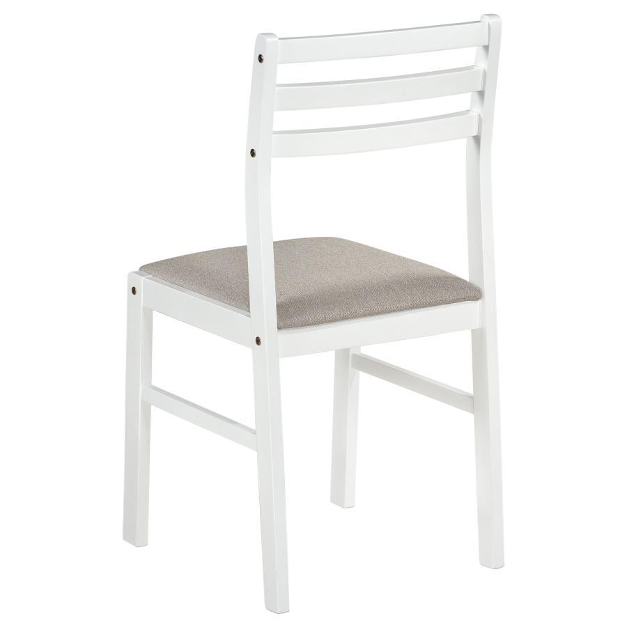 Bucknell - 3 Piece Round Drop Leaf Dining Table Set - White