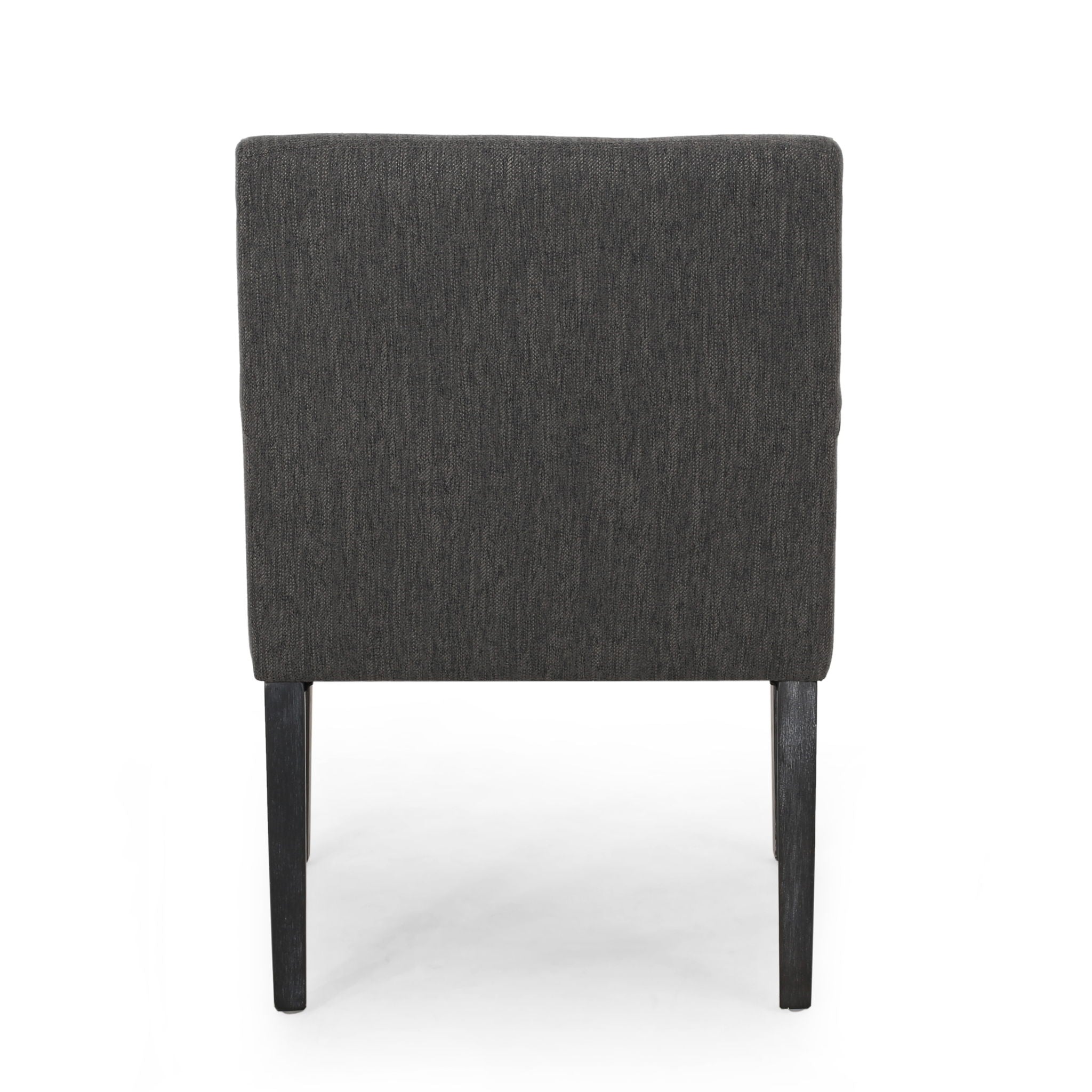 Contemporary Armchair With Track Arms - Charcoal