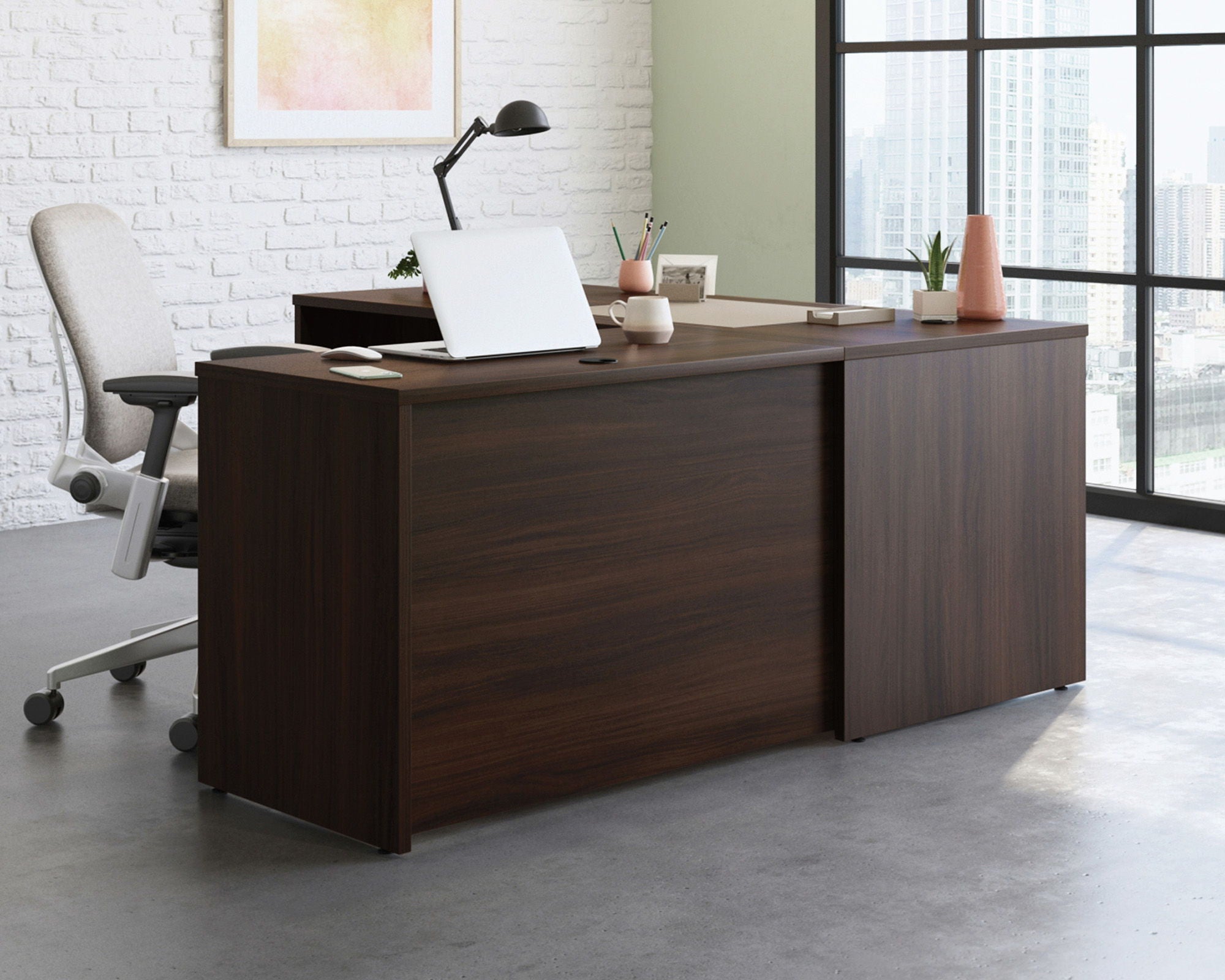 42" Commercial Desk Return in Noble Elm