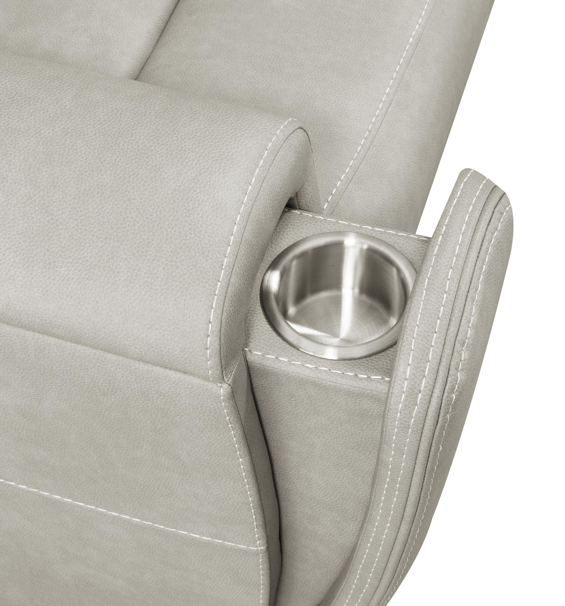 Brickston Triple Power Reclining Sofa Grey