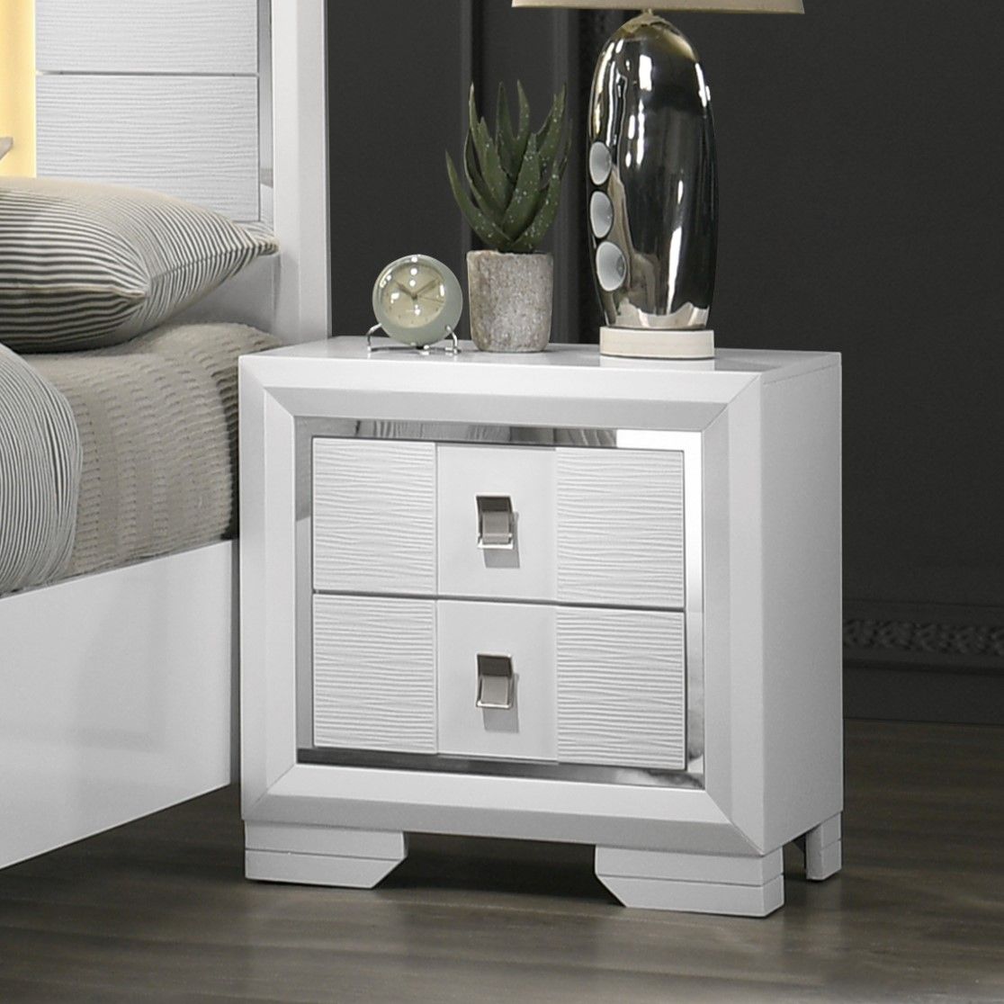 ACME Elain - Nightstand - White | Meri Furniture