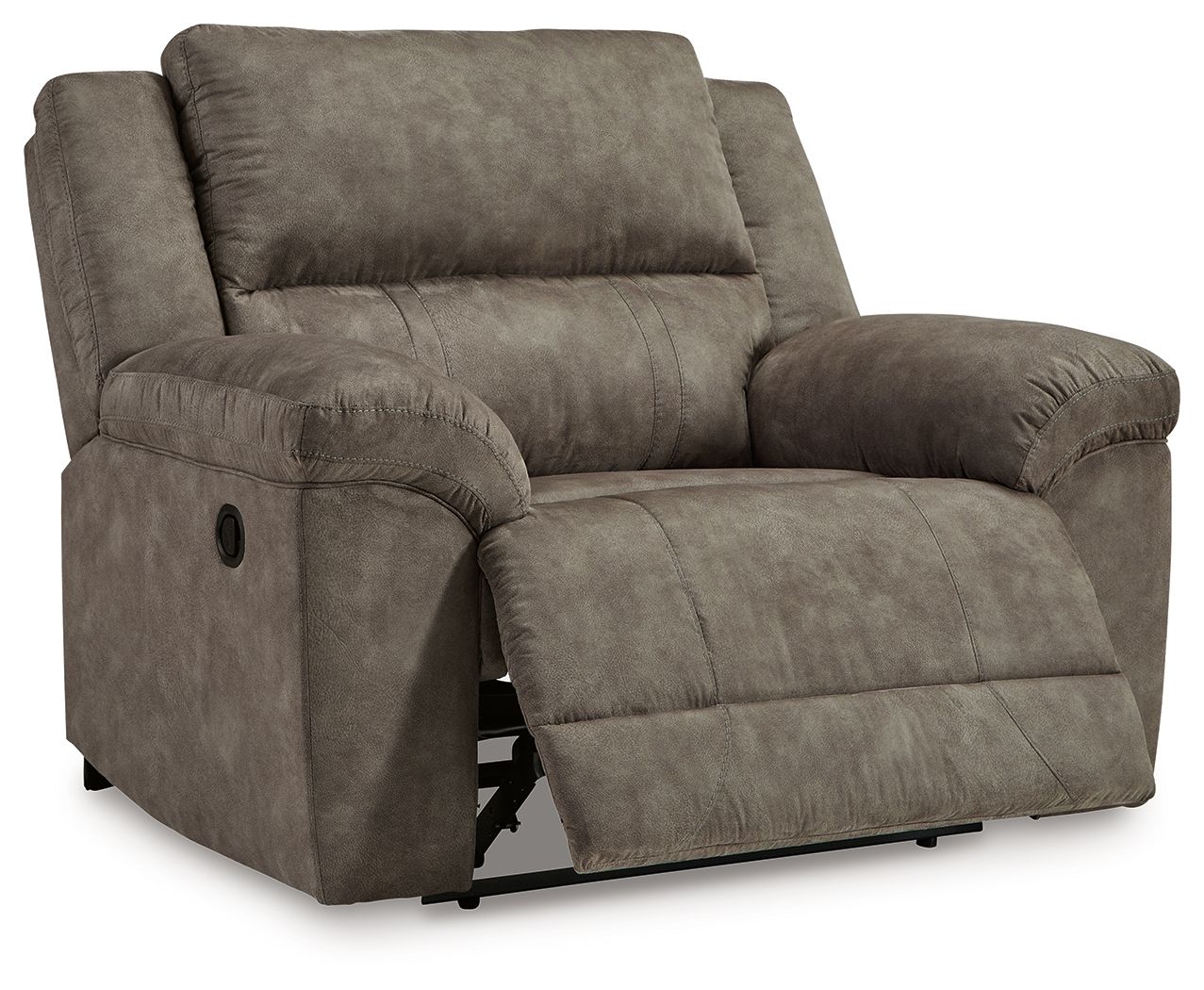 Signature Design by Ashley® Laresview - Fossil - Zero Wall Wide Seat Recliner | Meri Furniture