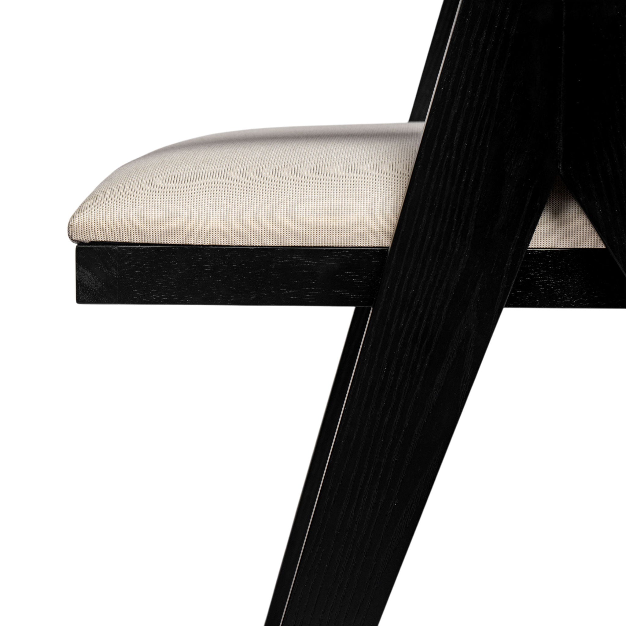 Chandigarh Farmhouse Style Cane Upholstered Dining Chairs (Set of 2)