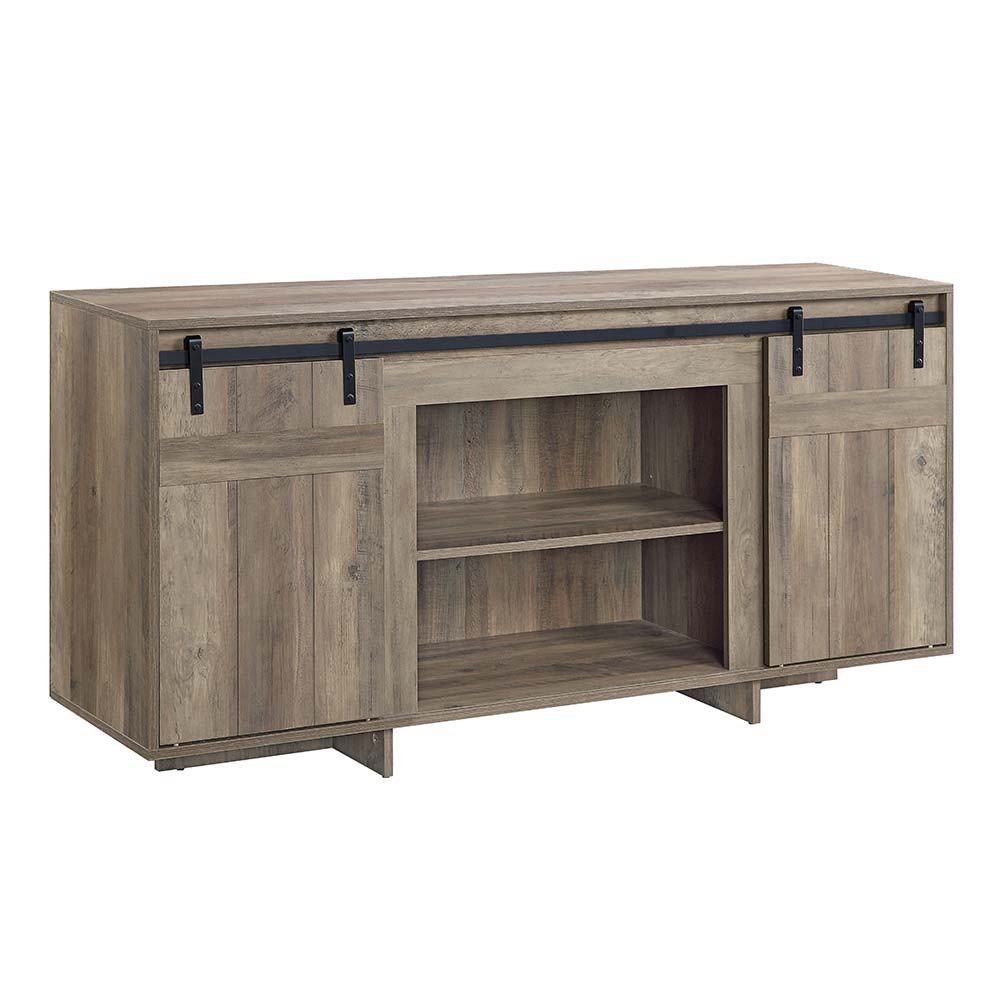 ACME Bellarosa - TV Stand - Gray Washed - Wood | Meri Furniture