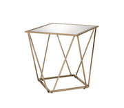 Fogya - End Table - Mirrored & Champagne Gold