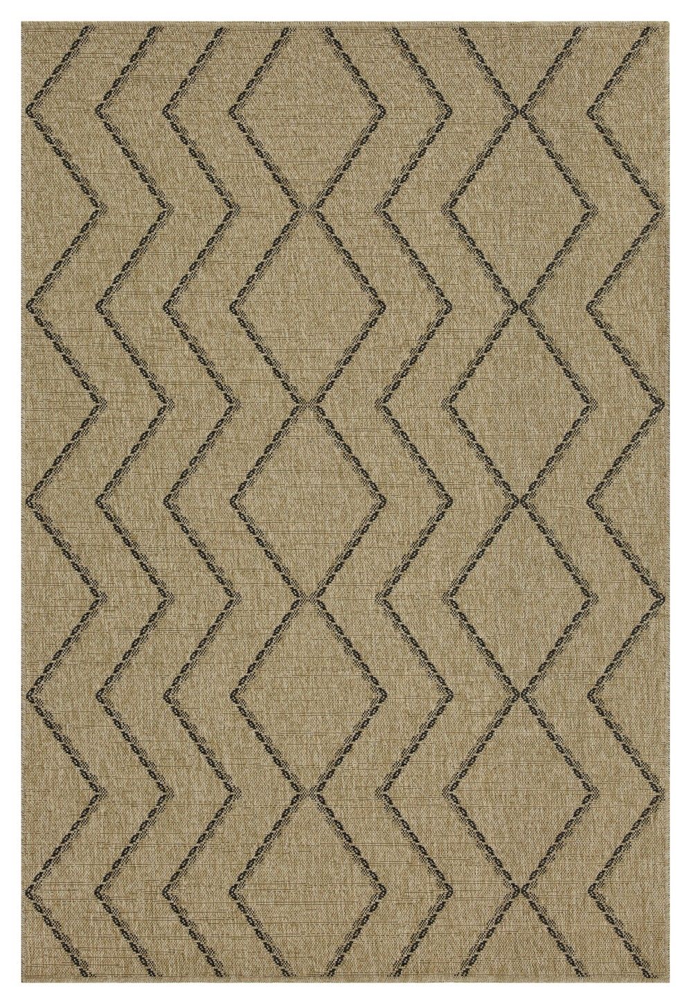 Earth - Indoor / Outdoor Polypropylene Area Rug - Jute / Black