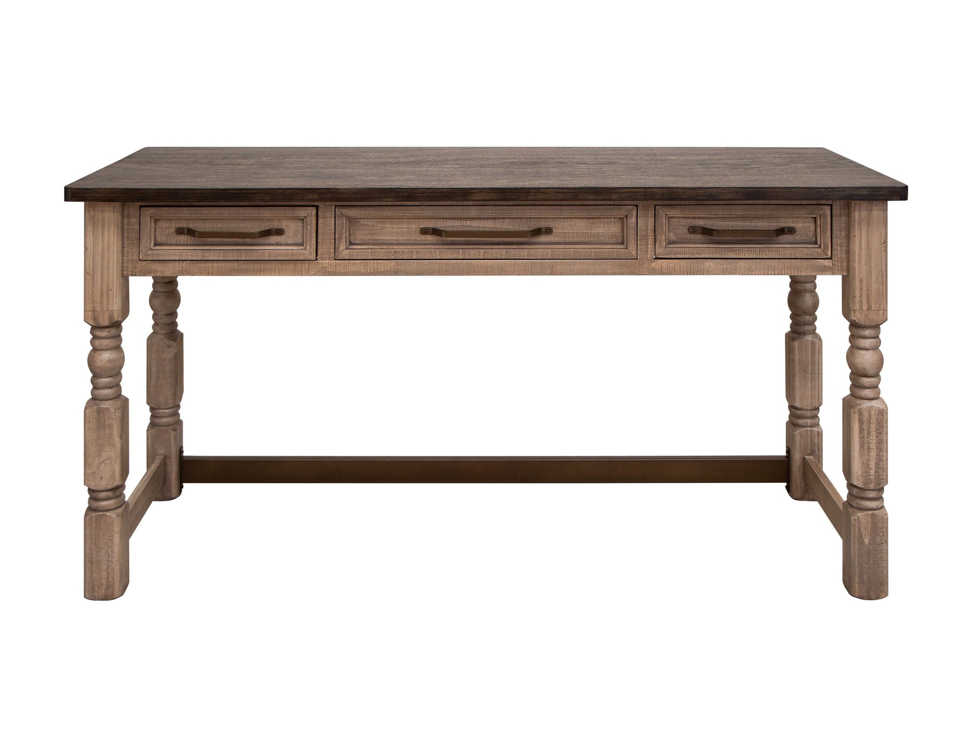International Furniture Direct Natural Stone - Desk - Taupe Brown | Meri Furniture