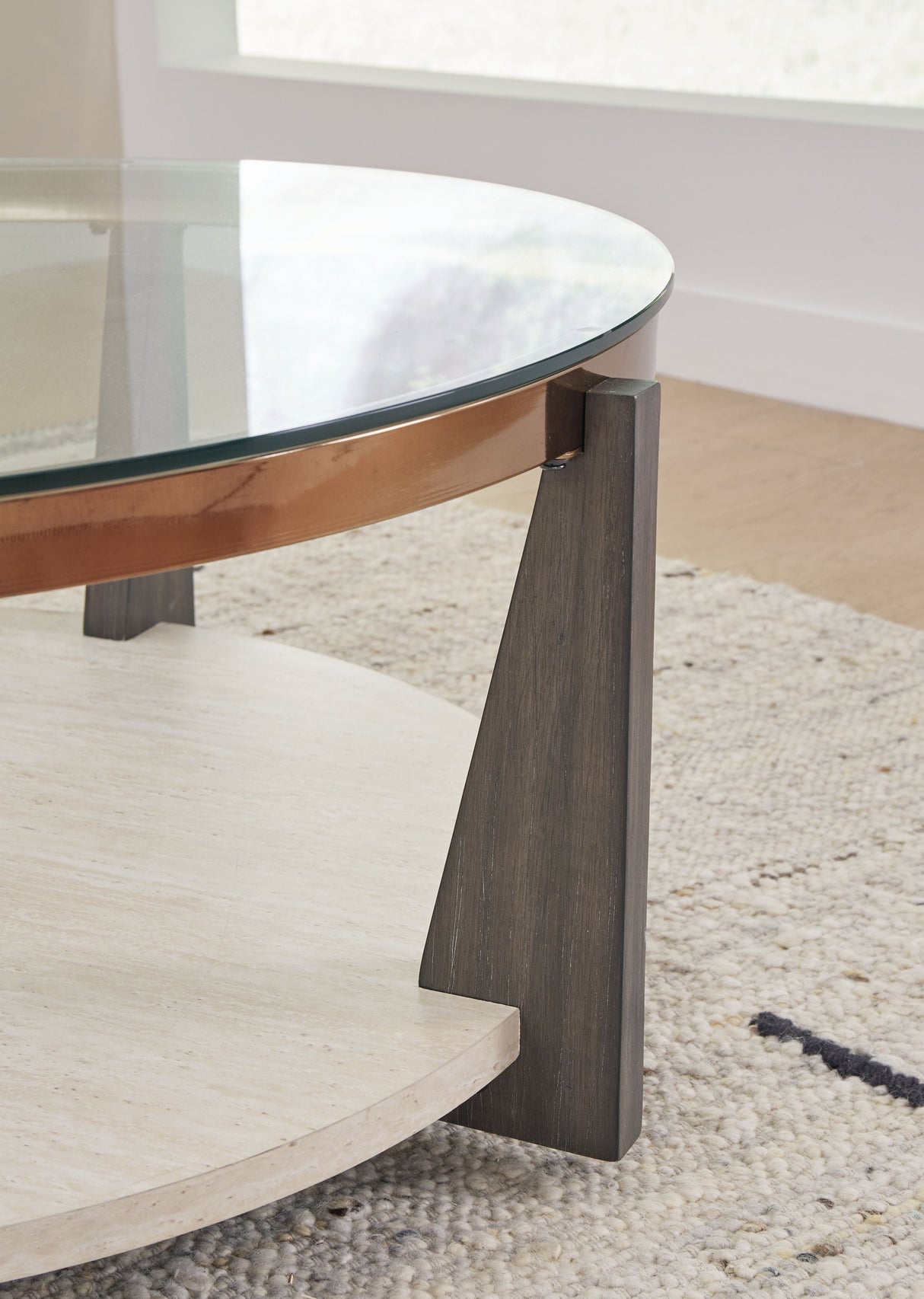 Signature Design by Ashley® Frazwa - Multi - Round Cocktail Table | Meri Furniture