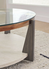 Signature Design by Ashley® Frazwa - Multi - Round Cocktail Table | Meri Furniture