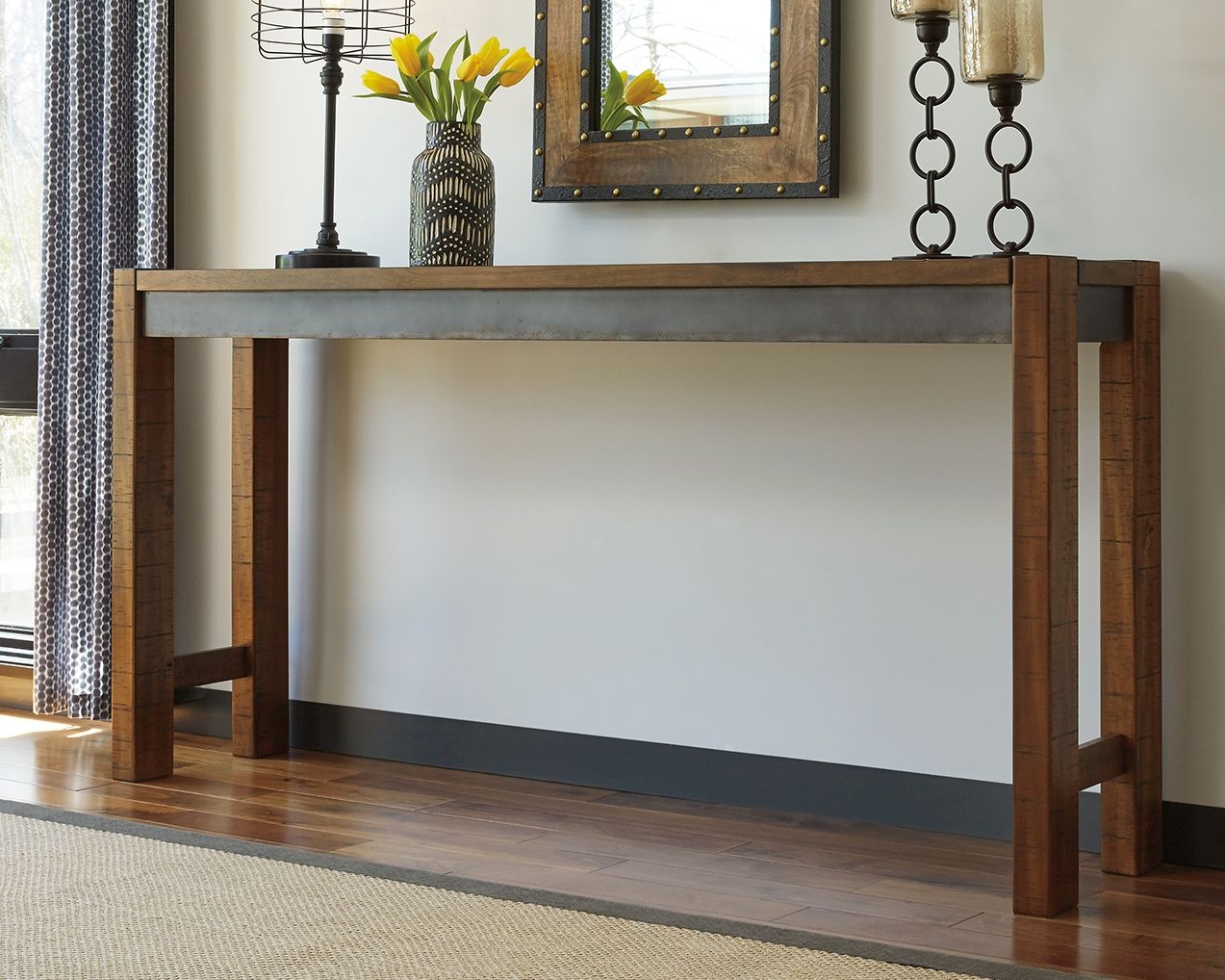 Signature Design by Ashley® Torjin - Dark Brown - Long Counter Table | Meri Furniture