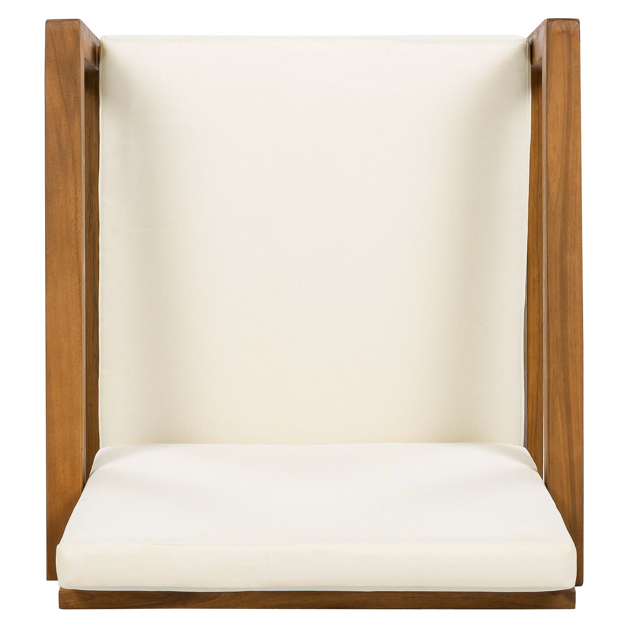 5 Piece Outdoor Patio Dining Set With 4 Armchairs And Table - Beige