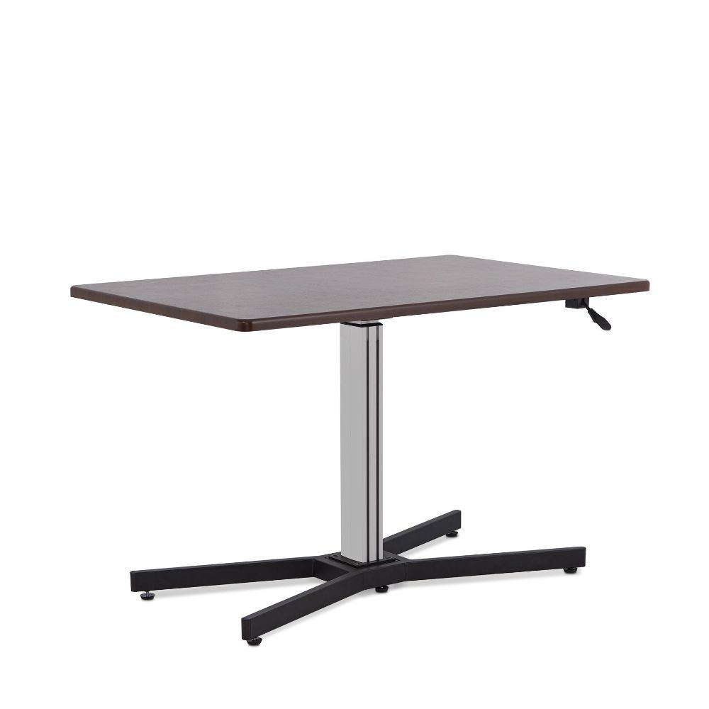 ACME Take a break and get out of the chair once in a while with the adjustable Inscho lift desk. The sturdy base and the large table top allow for plenty of room for working in both sitting or standing positions. | Meri Furniture