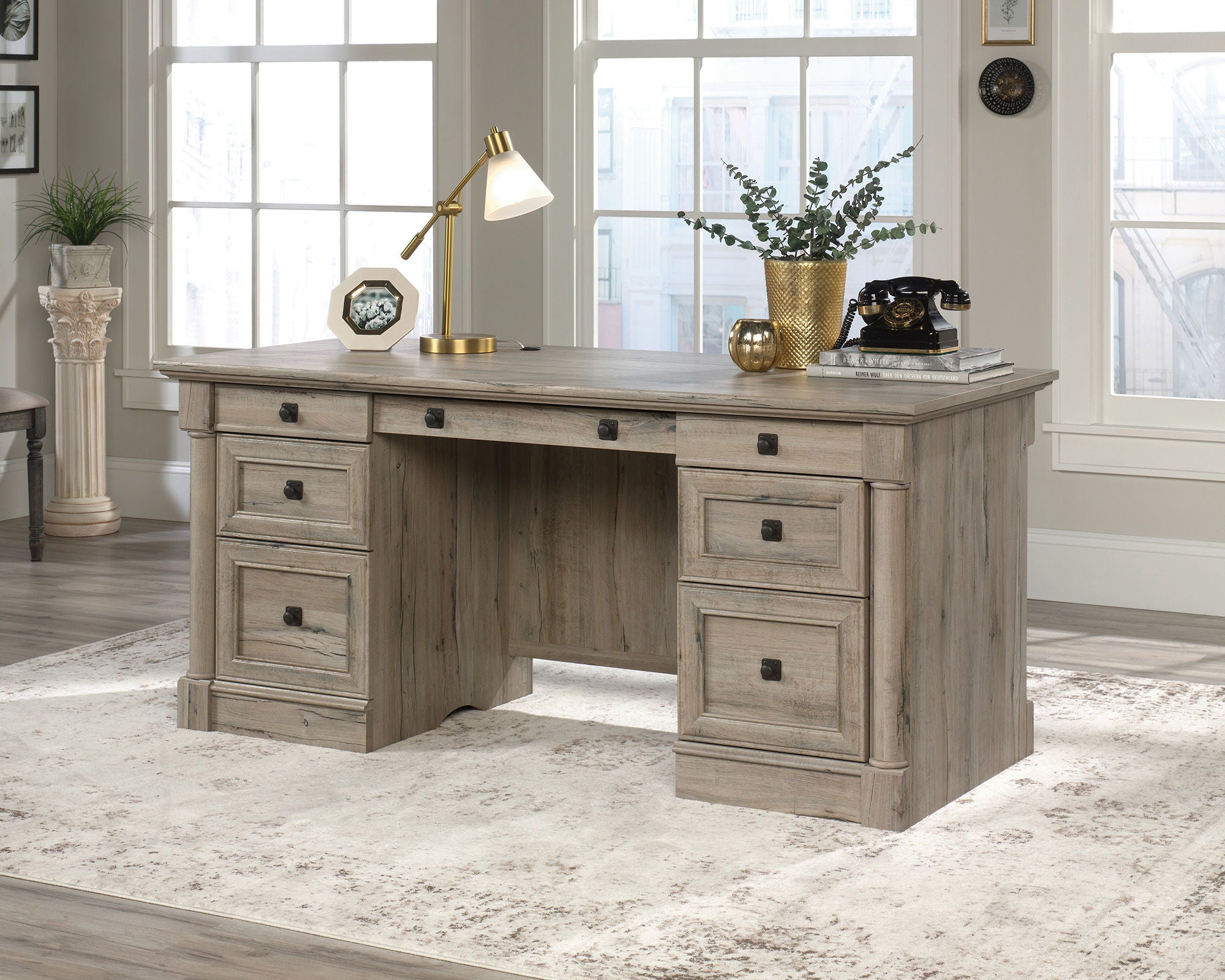 Palladia Executive Desk Split Oak