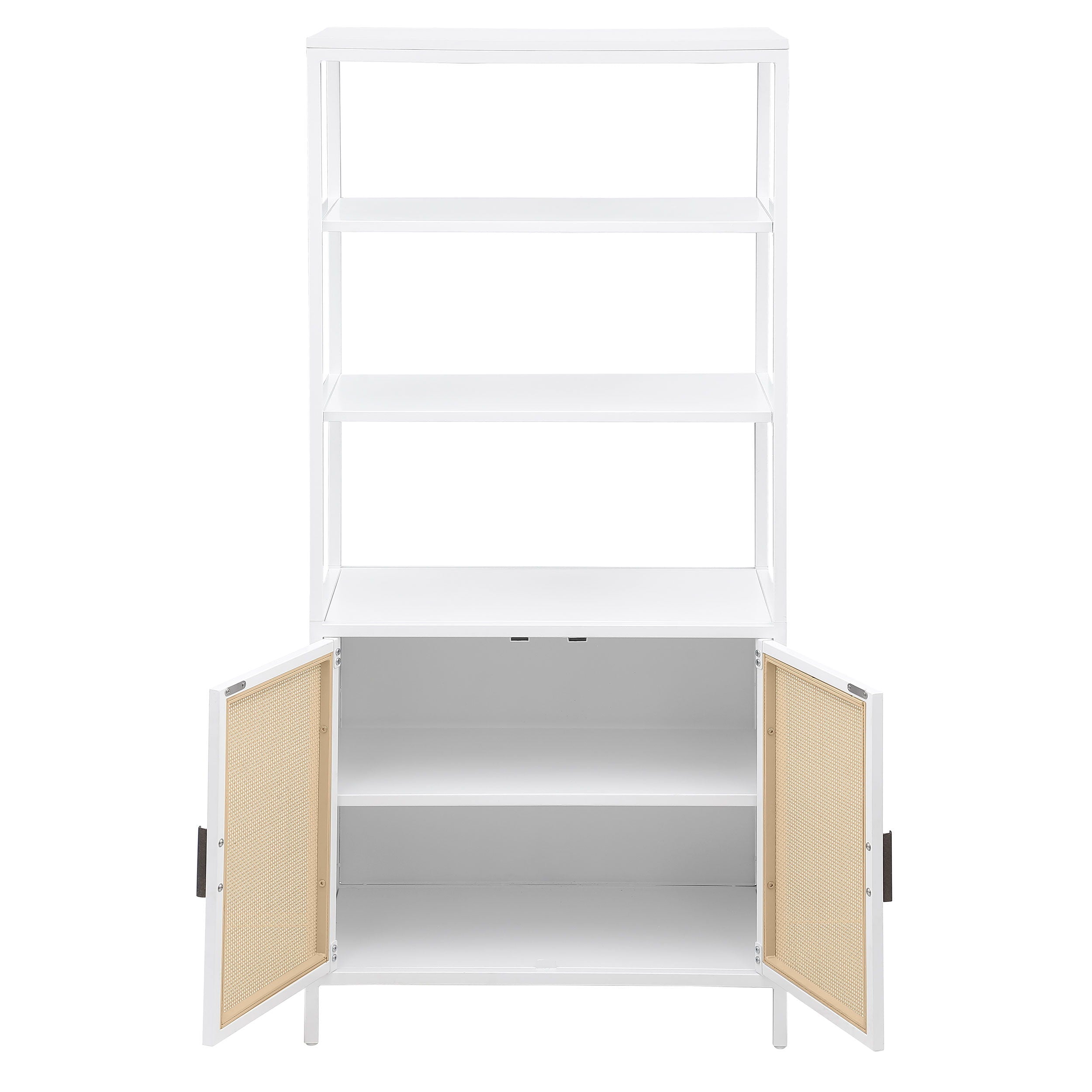 Coaster Fine Furniture Amherst - 3-Shelf Radio Weave Cane Metal Accent Cabinet | Meri Furniture