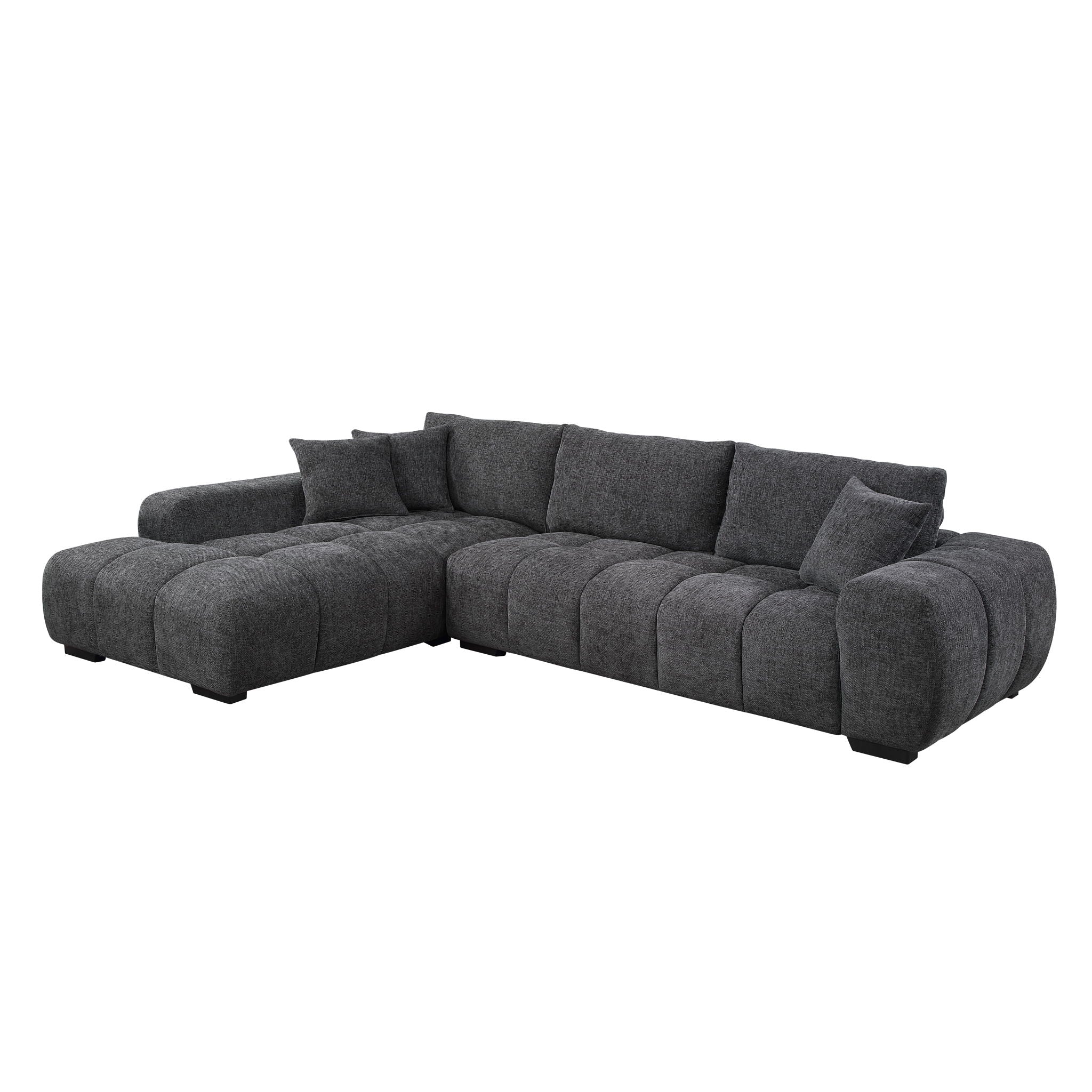 Chosen - Sectional Sofa With Toss Pillows And Chaise