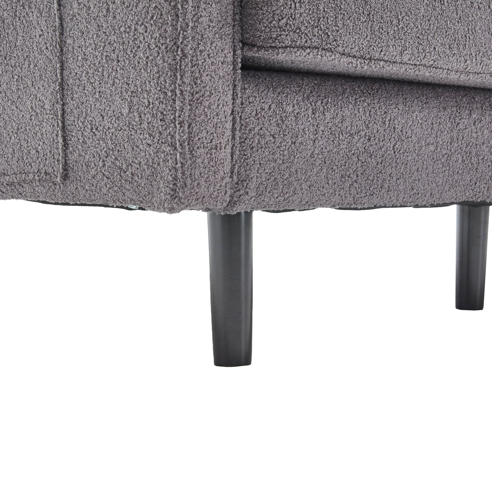 Mid Century Modern Loveseat Sofa With USB Ports, Removable Pillow Cover