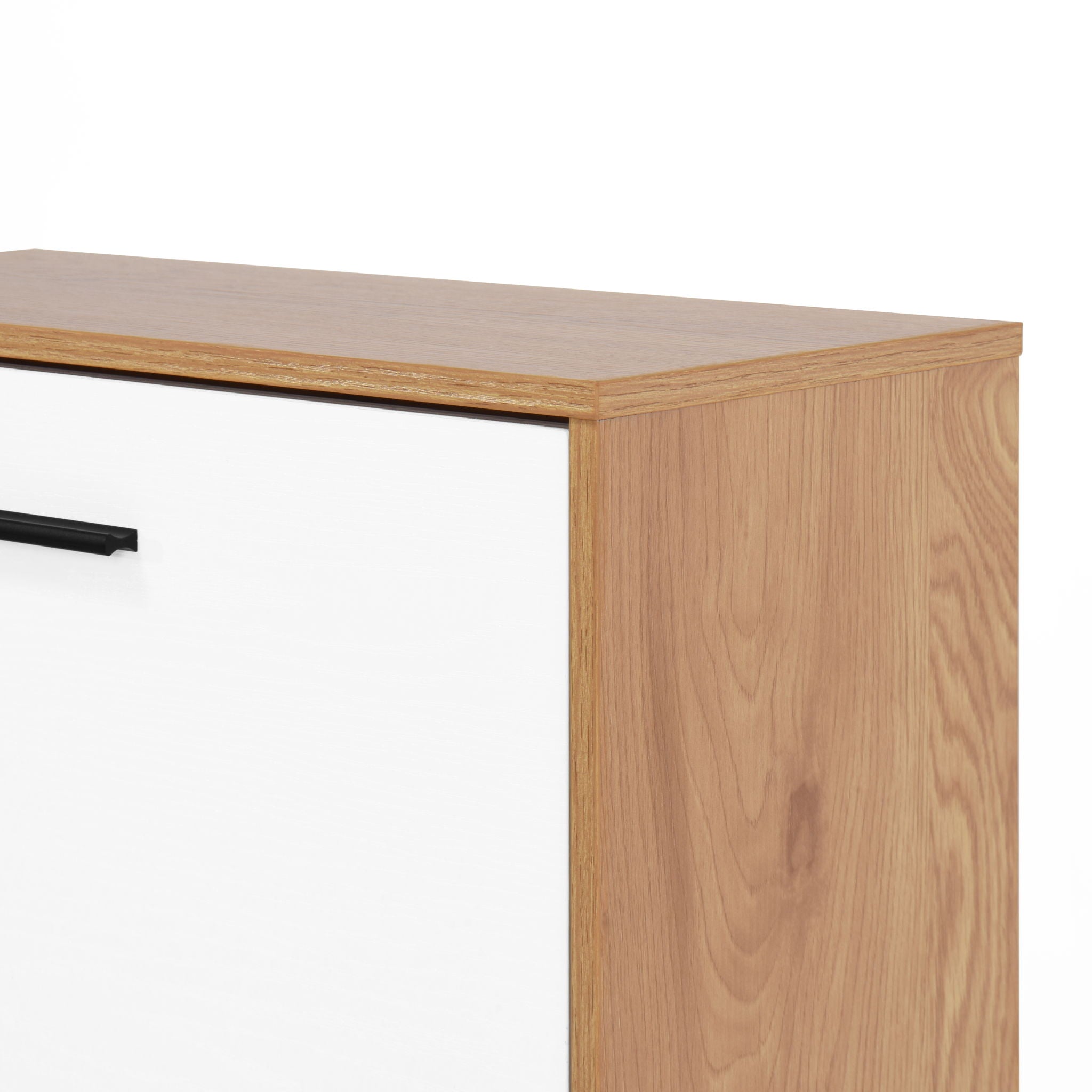 Modern Freestanding Shoe Storage Cabinet With 3 Flip Drawers